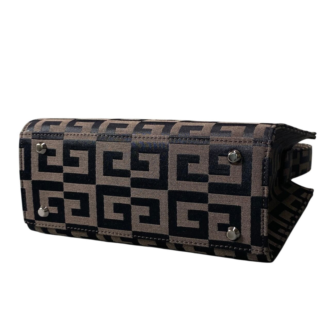 《極美品》 GIVENCHY ジバンシー 4G ワンハンドル ハンドバッグ 4G 4G Top Handle Bag ブラウン ブラック カバンt18r