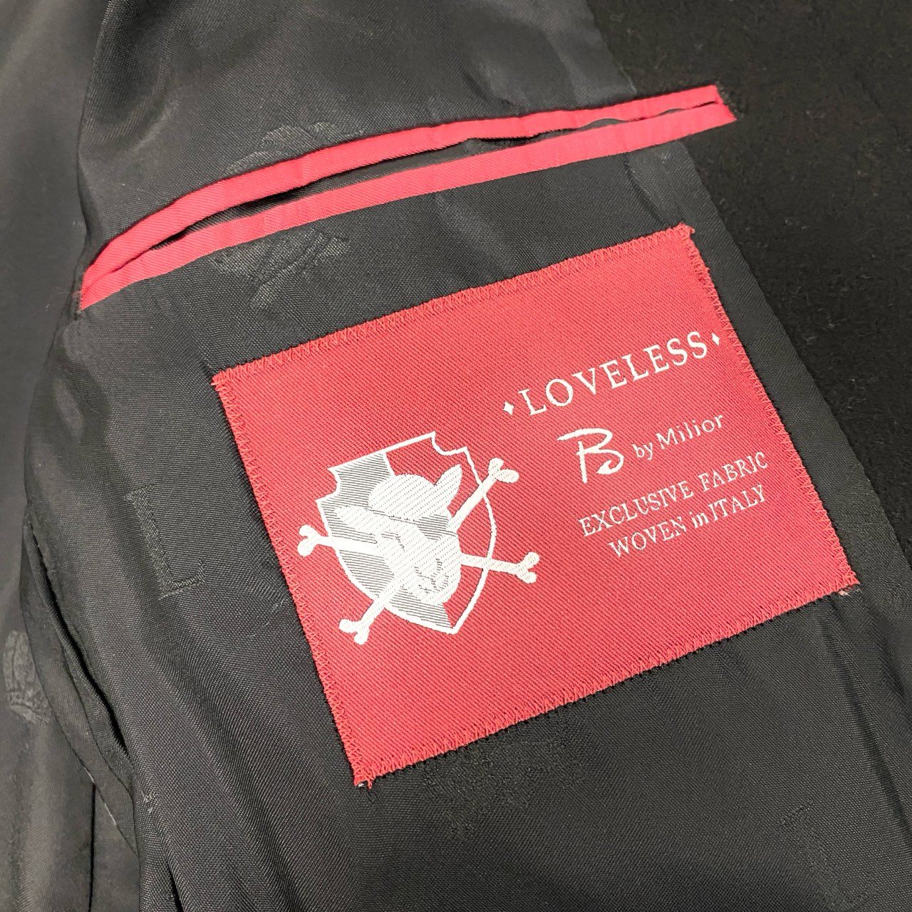 14j10 《美品》LOVELESS ラブレス チェスターコート ウールコート ロングコート 61B50-804-09 2サイズ ブラック メンズo07t