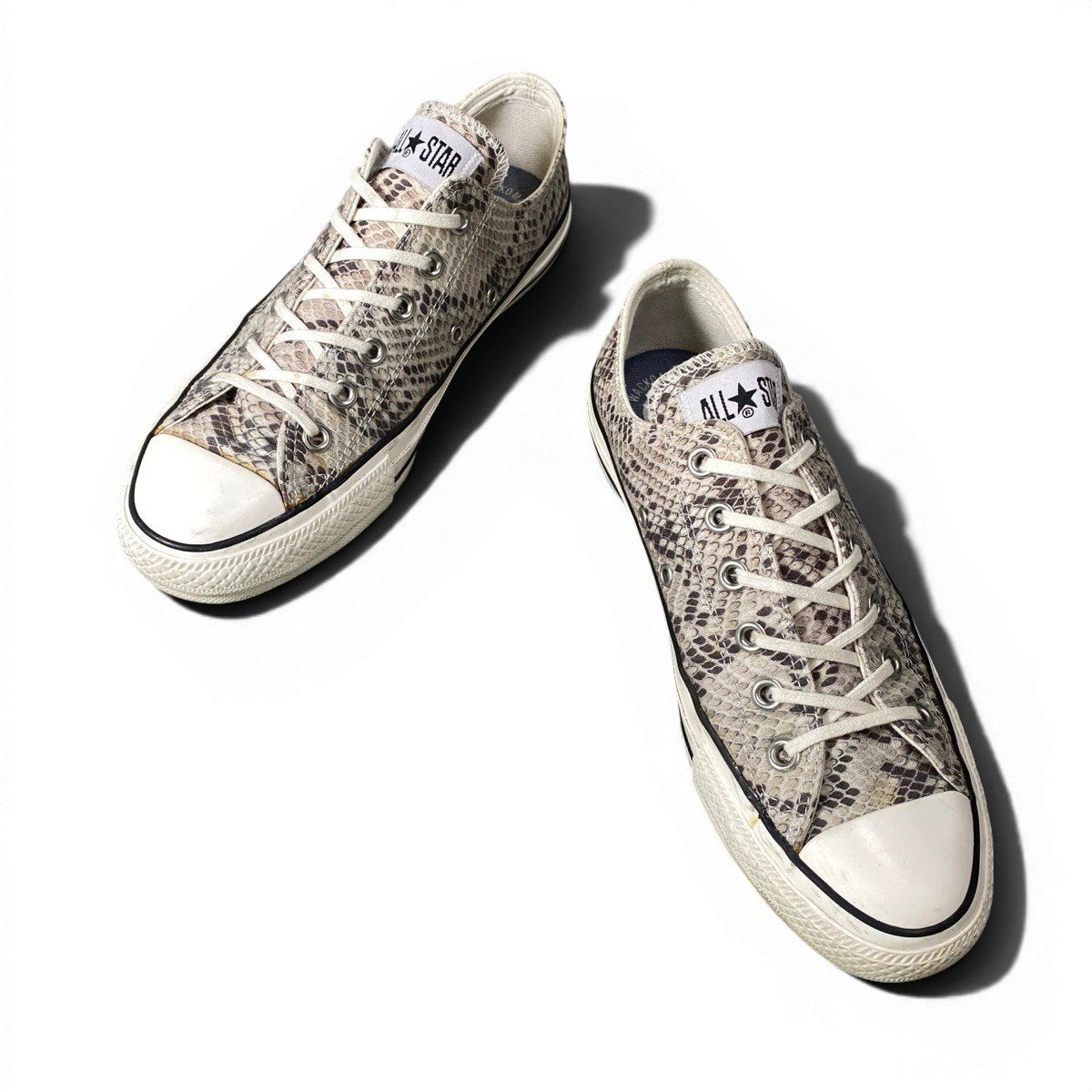 1g8 CONVERSE コンバース WACKO MARIA ワコマリア ALL STAR パイソン柄 ローカットスニーカー  1CL624 25.5cm グレー系 キャンバス生地 メンズ 男性用o07t