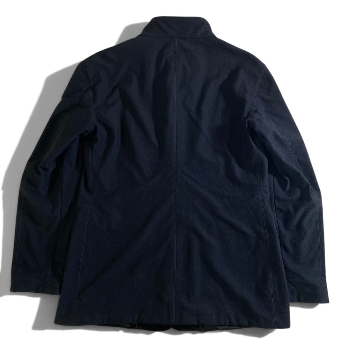 35j26 【美品】 GIORGIO ARMANI ジョルジオアルマーニ スタンドカラー ジャケット ストレッチジャケット サイズ52 ブラック メンズu02t