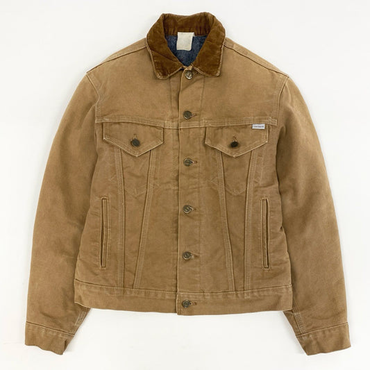 17h20 carhartt カーハート 80’s ヴィンテージ トラッカージャケット 38 ブラウン系 Vintage ダック生地 襟コーデュロイt18r
