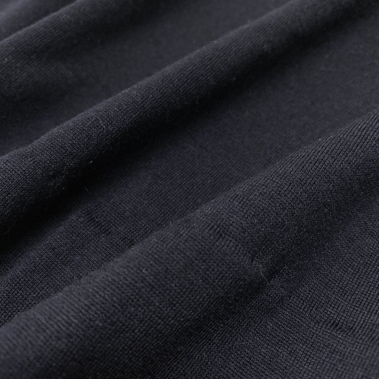 22d11 LEONARD FASHION レオナール 七分袖ワンピース 膝丈ワンピース 花柄モチーフ プリント  サイズ3 ネイビー ウール100％ レディース 女性用o07t