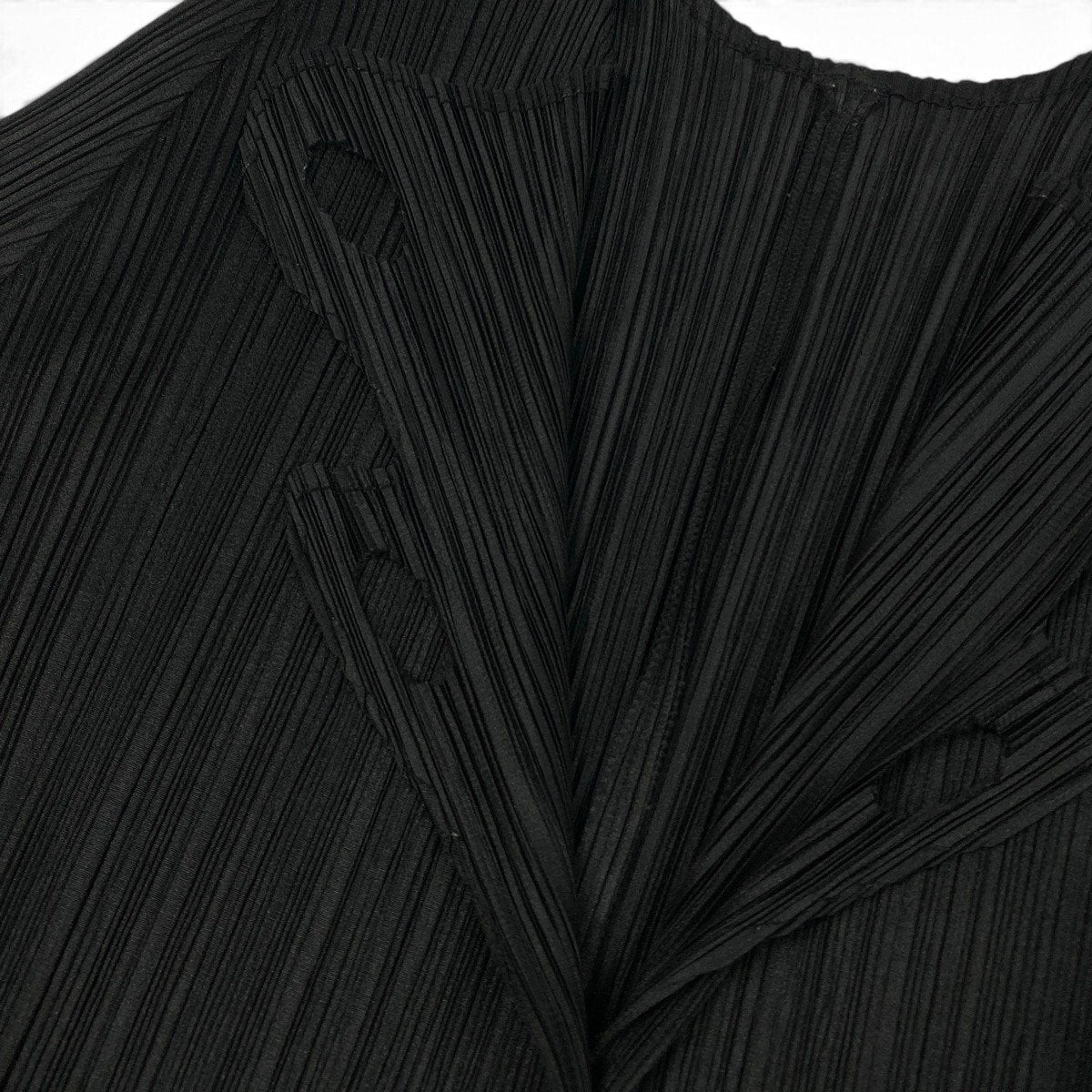 Ai3 PLEATS PLEASE プリーツプリーズ ロングスリーブ プリーツカーディガン サイズ3 ブラック ポリエステル レディースo07t