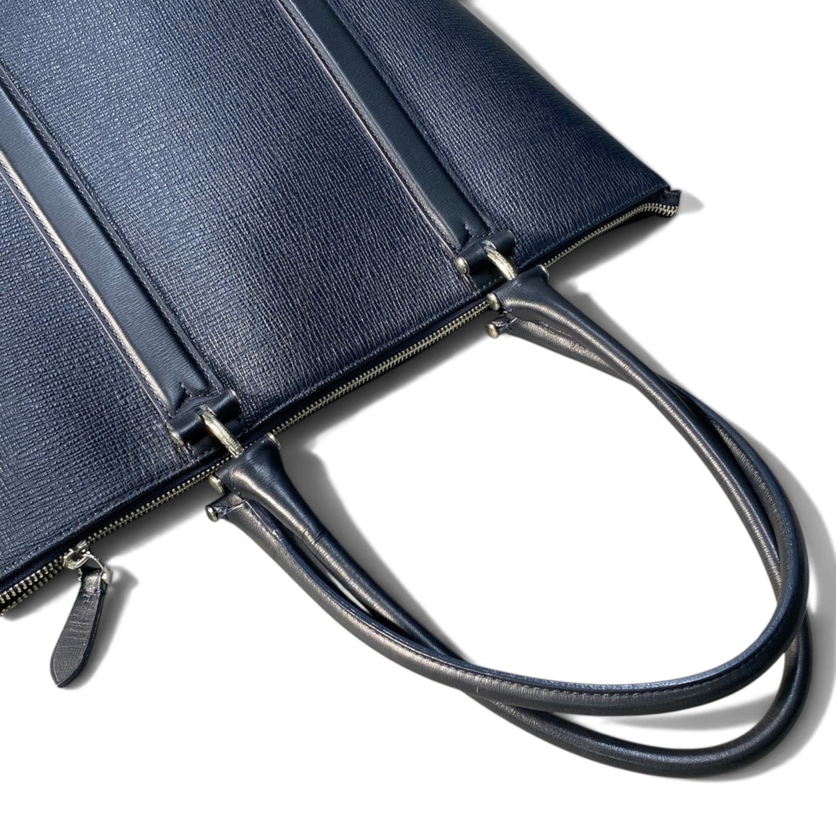 Bi10 PELLE MORBIDA ペッレモルビダ レザートートバッグ ダークネイビー レザー 大容量 ビジネスバッグ A3収納可t18r