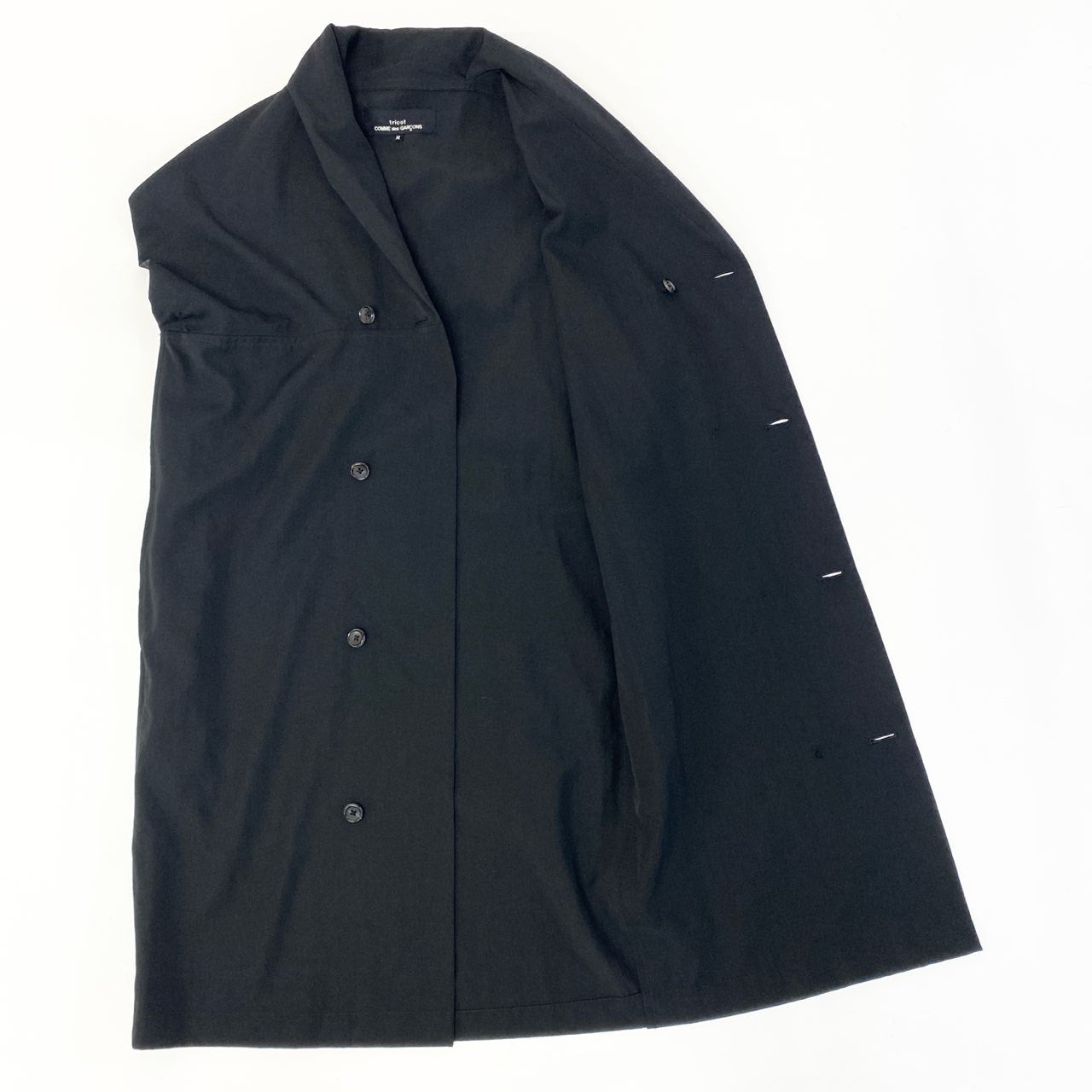 86a16 tricot COMME des GARCONS トリコ コムデギャルソン 1991年 ダブルボタン 変形ワンピース サイズM  レディース 女性用 トップスk02i