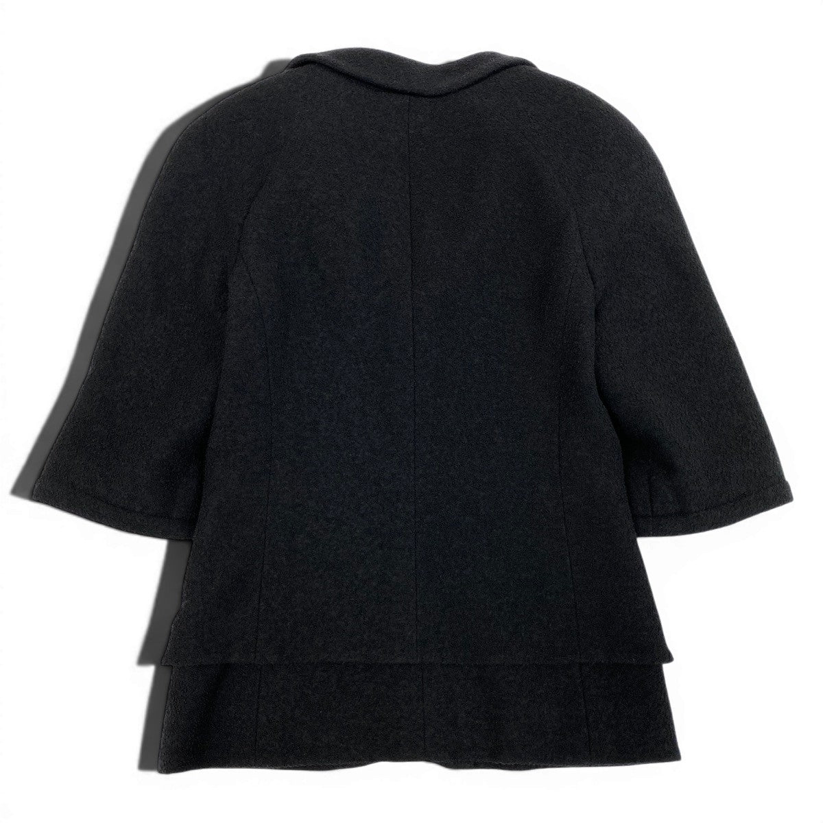 g13 【美品】CHANEL 2007年 クロップドツイードジャケット ココマーク P30567 38サイズ ブラック レディース 女性用k02i