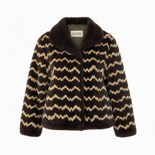 35a15 Josephine SAGA MINK サガミンク 銀サガ 希少デザイン ミンクコート 茶系 11 最高級本毛皮 Mink Fur Coatt18r