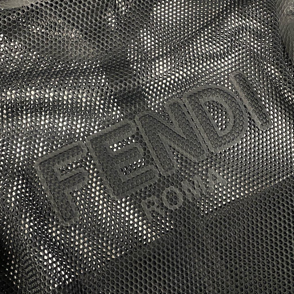 29a9 FENDI フェンディ フルジップ メッシュパーカー バグズアイ フーディージャケット バックロゴ イタリア製 メンズ 紳士服 FW0832 A6TS 48 ブラックo07t