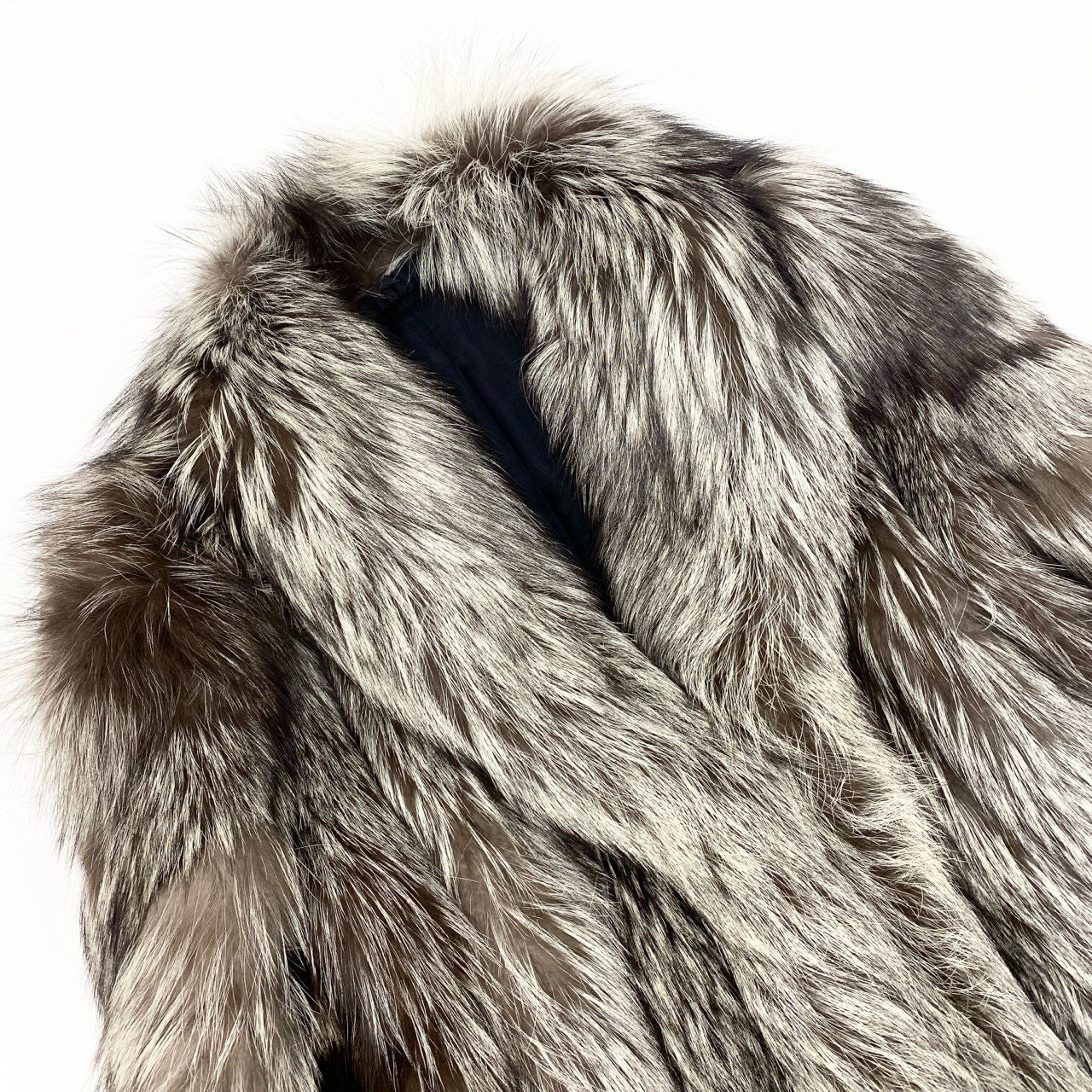 71k20 SAGA FOX ROYAL サガフォックス ロイヤル シルバーフォックス コート F 最高級本毛皮 FOX FUR COAT リアルファーt18r