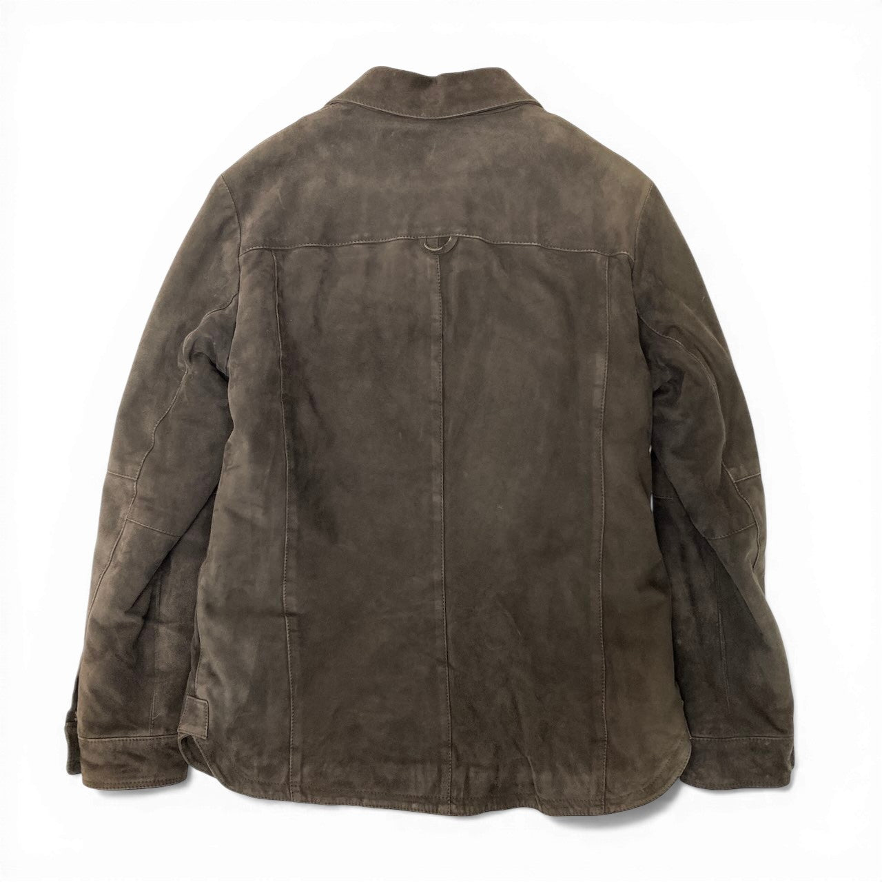 83c27 EMMETI エンメティ スウェードジャケット レザージャケット PARIDE アウター イタリア製 46サイズ ブラウン 山羊革 メンズ 男性用o07t