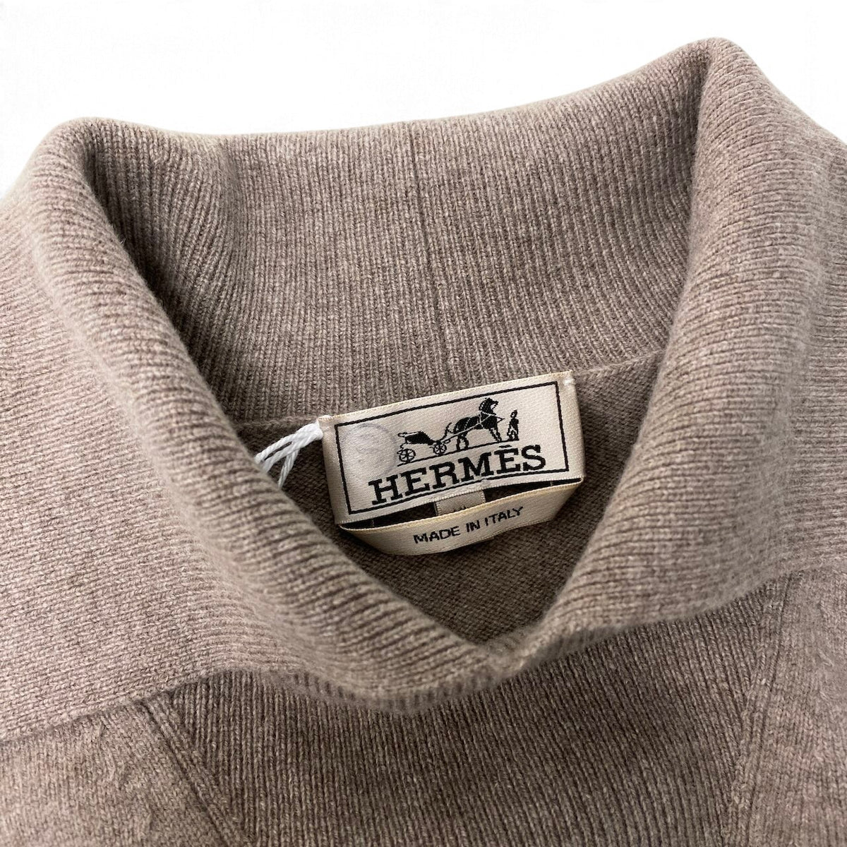 43j16 【未使用】 HERMES エルメス ロングスリーブ 襟付き ニットセーター サイズXL マルチカラー ウール100％ メンズu02t