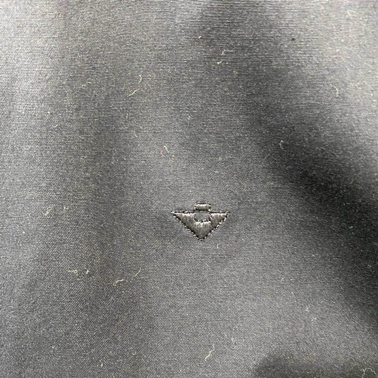 Eb17 【美品】BOTTEGA VENETA ボッテガヴェネタ 半袖シャツ ワイシャツ シャツブラウス ロゴ刺繍 44サイズ ブラック レディース 女性用u02t