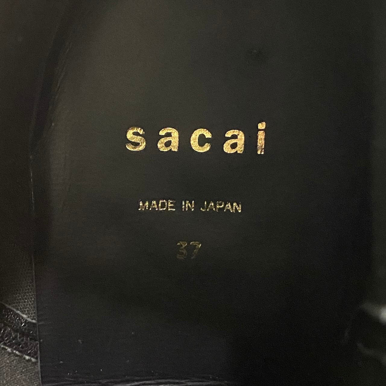 e19 【美品】 sacai サカイ 21aw プラットフォーム アンクルブーツ レザーブーツ 厚底 サイズ37 ブラック レディース 女性靴u02t