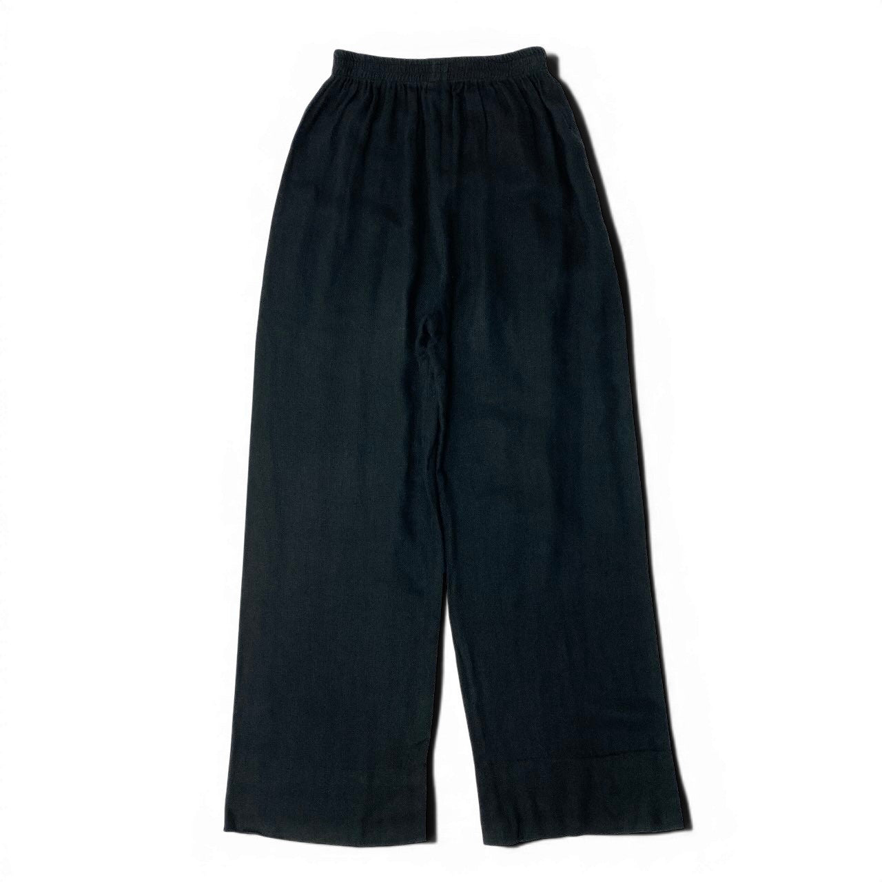56e12 ISSEY MIYAKE イッセイミヤケ ヴィンテージ 70s~80s ワイドパンツ ボトムパンツ 日本製 9サイズ ブラック レディース 女性用u02t