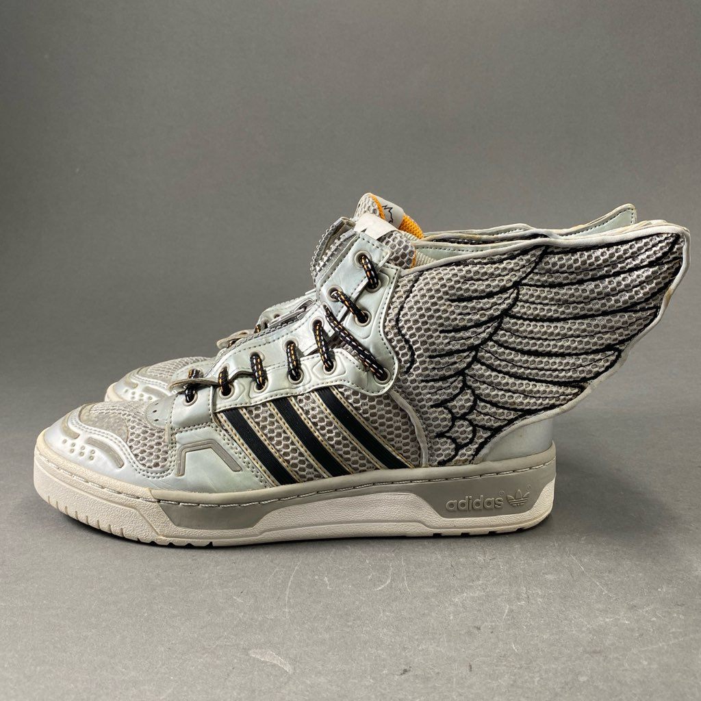 2f2 《希少》 adidas アディダス × JEREMY SCOTT ジェレミースコット JS WINGS 2.0 ウィングス スニーカー G61109 27cm メタリック シルバー リフレクター シューズ