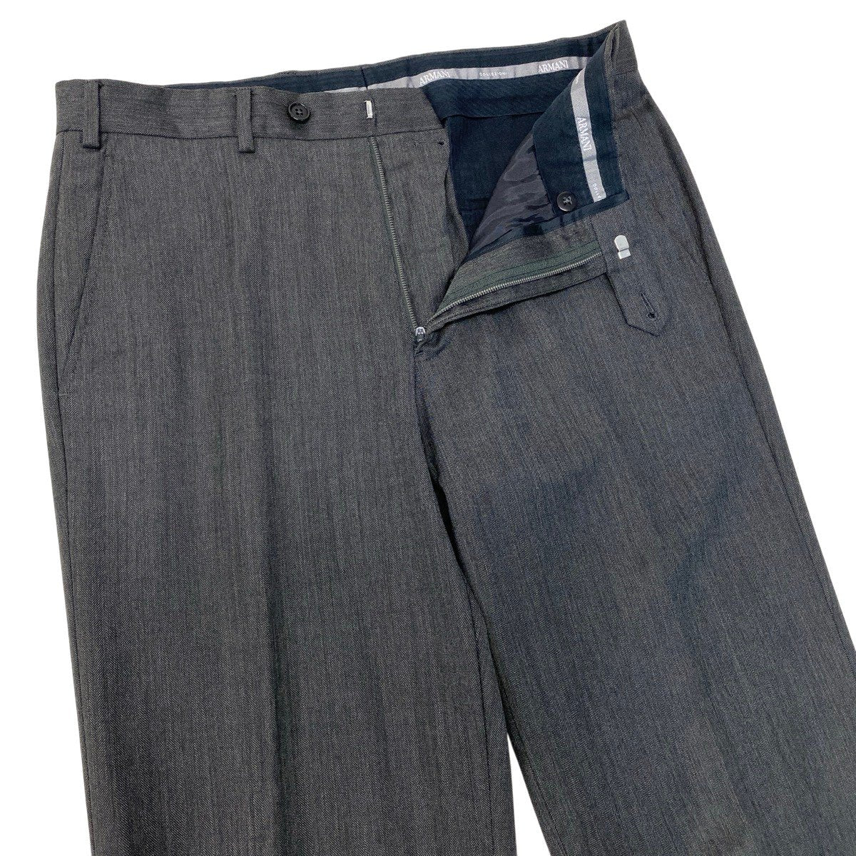84g15 ARMANI COLLEZIONI アルマーニコレツィオーネ セットアアップ シングルスーツ 2B サイズ48 グレー ウール100％ メンズ 紳士服o07t