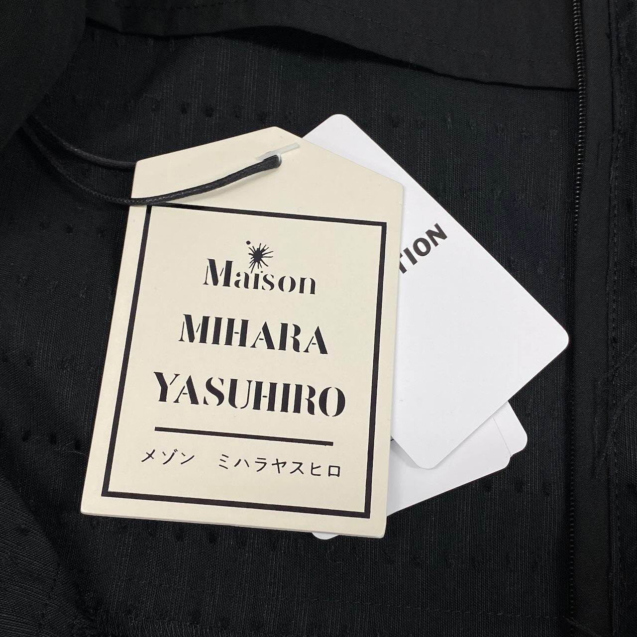 Ac24 定価￥60,500 Maison Mihara Yasuhiro メゾンミハラヤスヒロ フェザーライク ジャカードファブリックドレス Dress サイズ38 ブラック ワンピースt18r