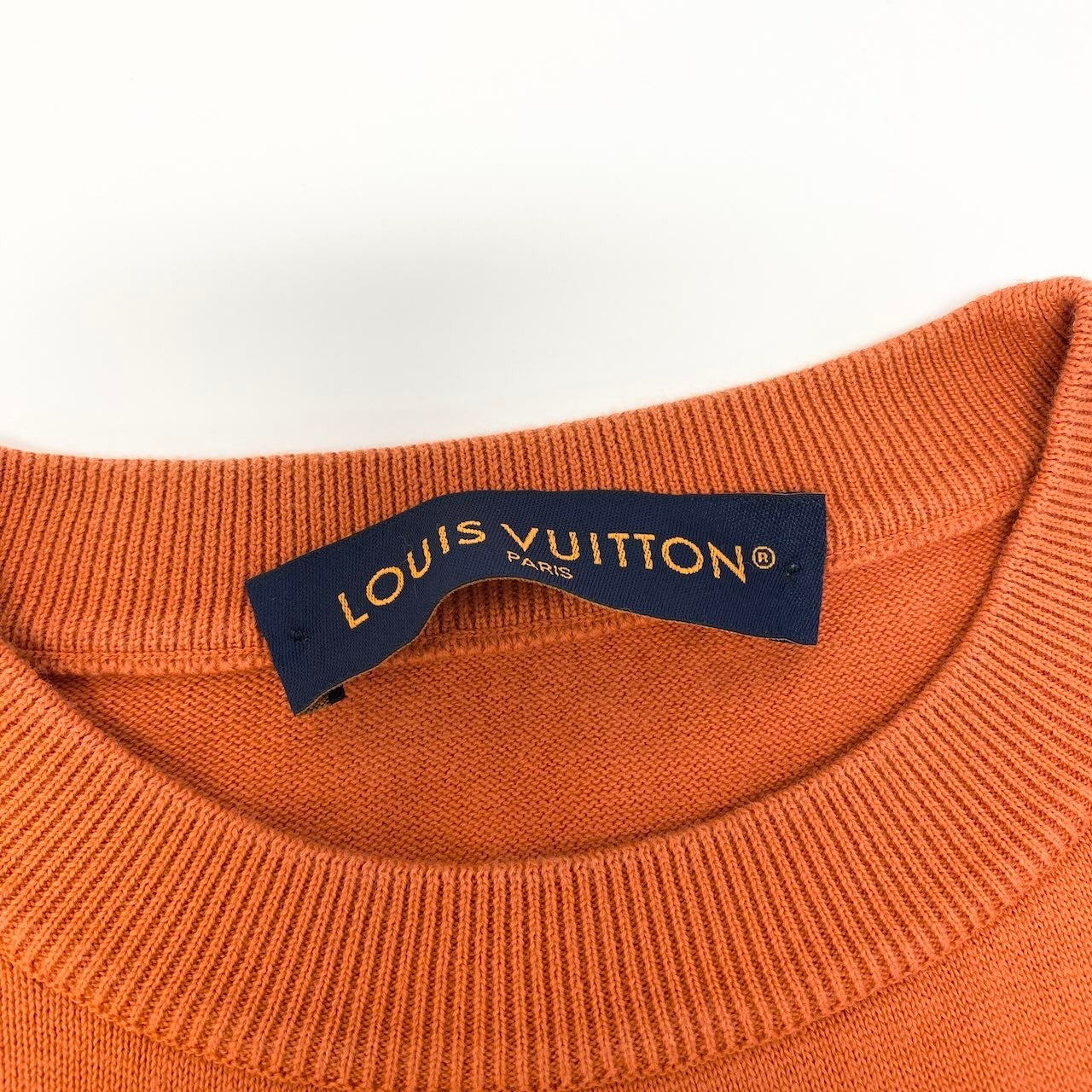 Id15 LOUIS VUITTON ルイヴィトン 24SS LV ニットTシャツ Palm Tree Knit T-Shirt サイズM オレンジt18r