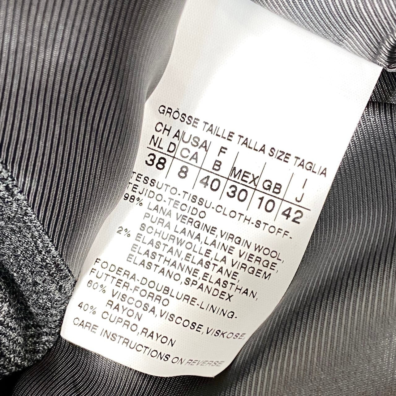 3g18 MaxMara マックスマーラ テーラードジャケット ブレザー グレンチェック アウター 42サイズ グレー レディース 女性用u02t