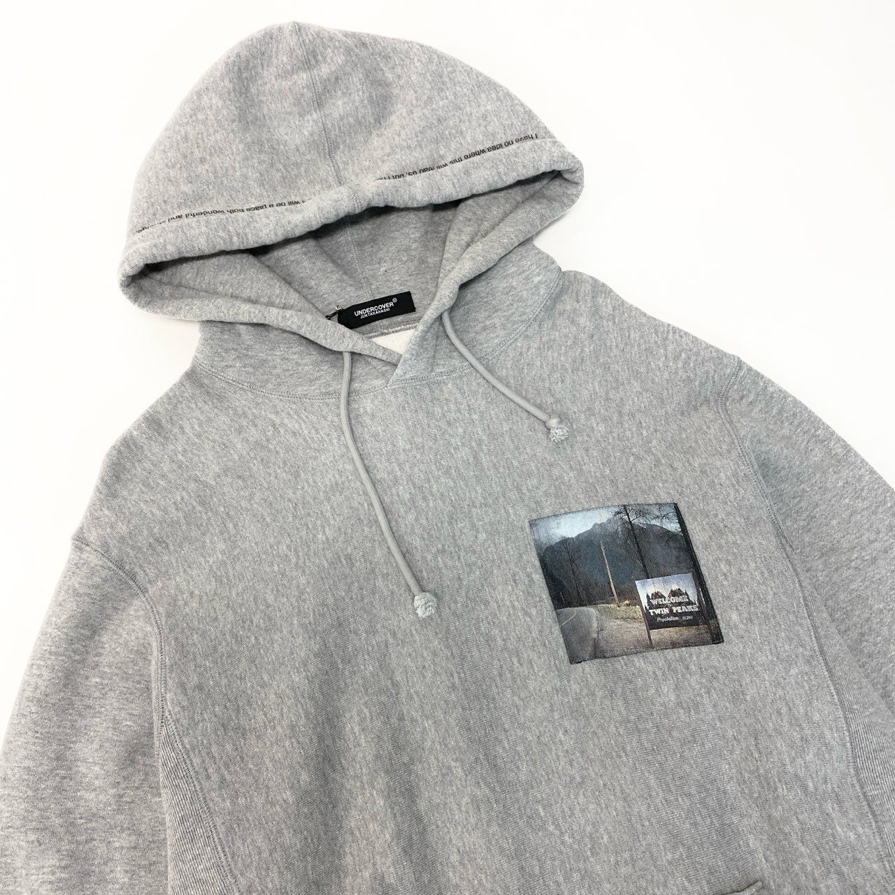 75c3 【新品保管品】UNDERCOVER アンダーカバー プルオーバーフーディー パーカー 脇リブ TPJQパッチ ZIPデザイン UC2D4801-1 2サイズ グレー コットン100％ メンズ 男性用o07t
