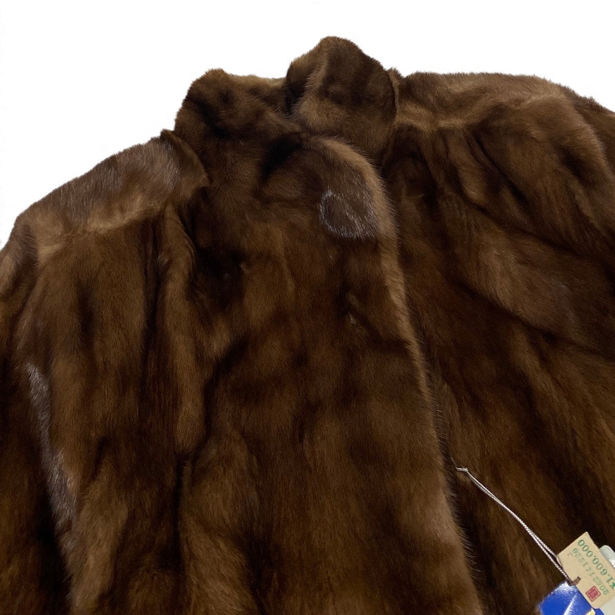 24j7 NANAWA SAGA MINK 銀サガ デミバフミンク ロングコート サイズ9 茶系 最高級本毛皮 Mink Fur Long Coat リアルファーt18r