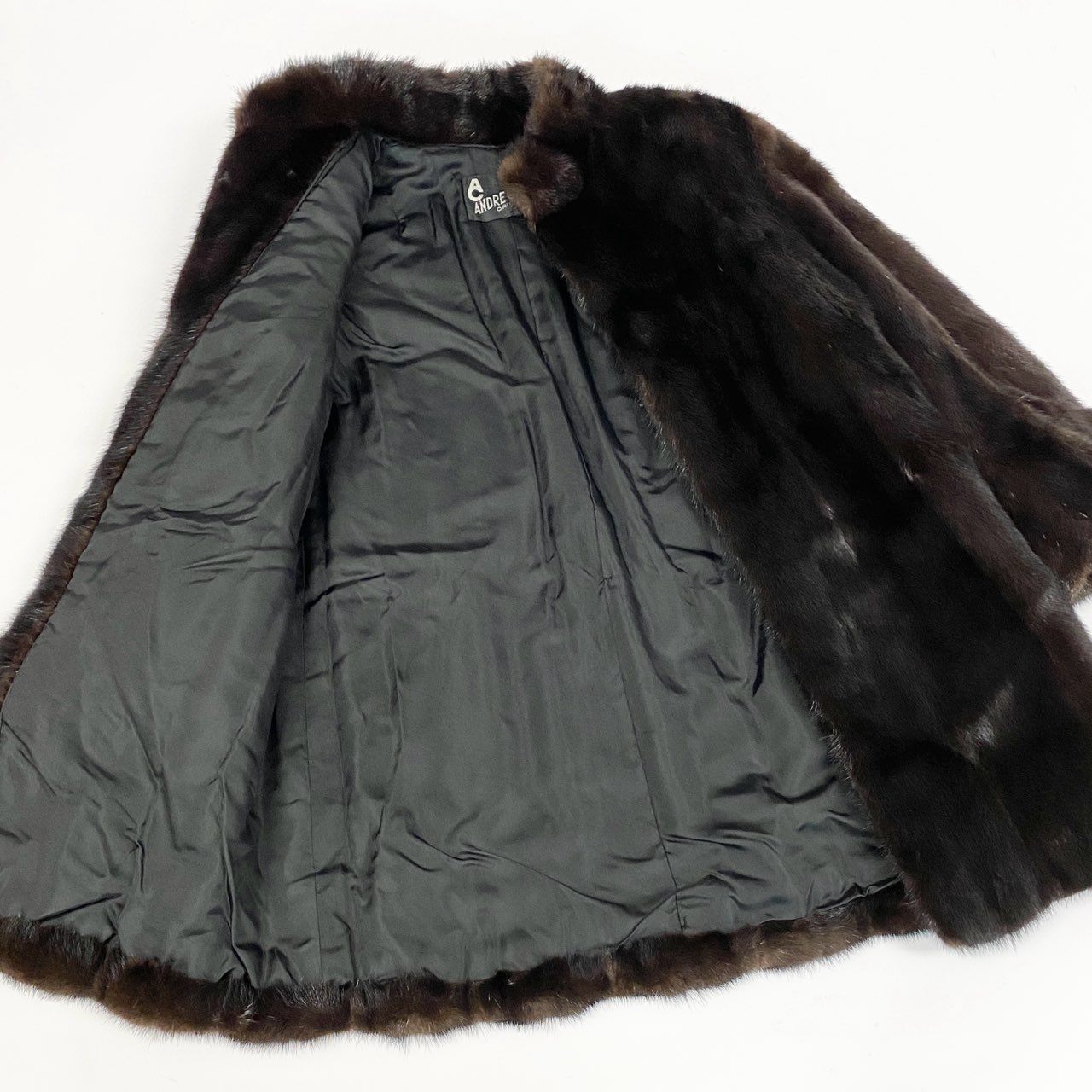 6a21 ANDRE CIGANER デミバフミンク ロングコート サイズF ブラウン 本毛皮 Mink Fur Long Coatt18r