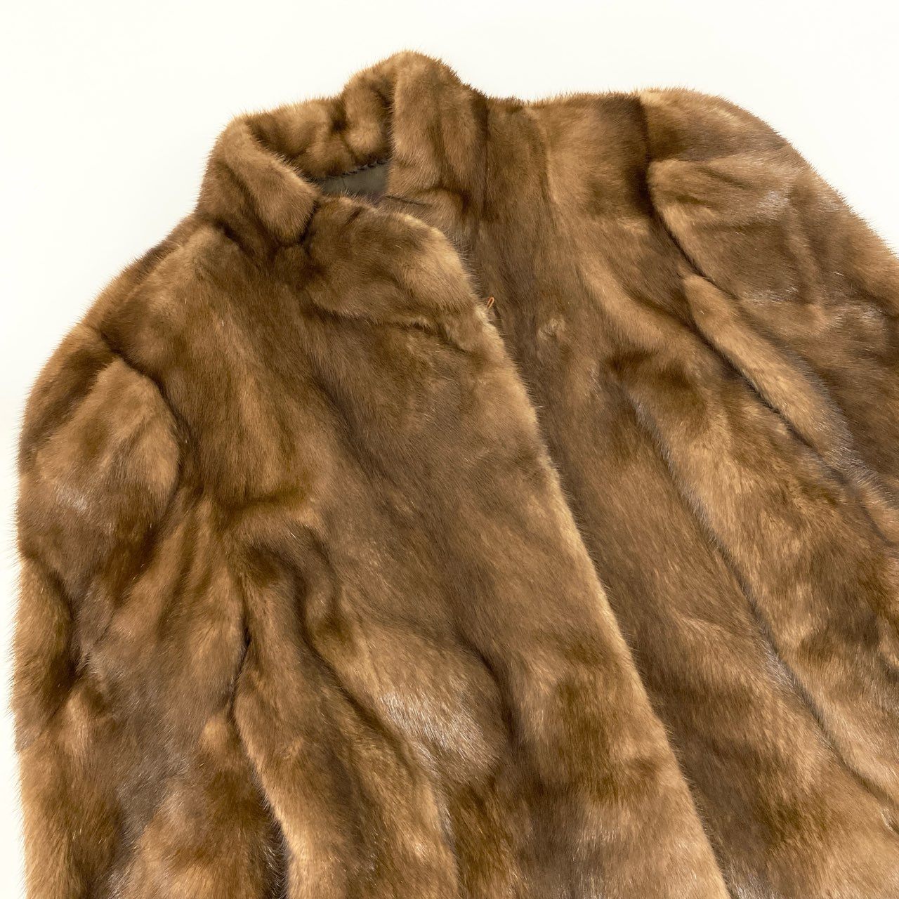 80i29 FOND MOONBAT ムーンバット デミバフ ミンクファー コート 11 M～L相当 ブラウン 本毛皮 MINK FURt18r