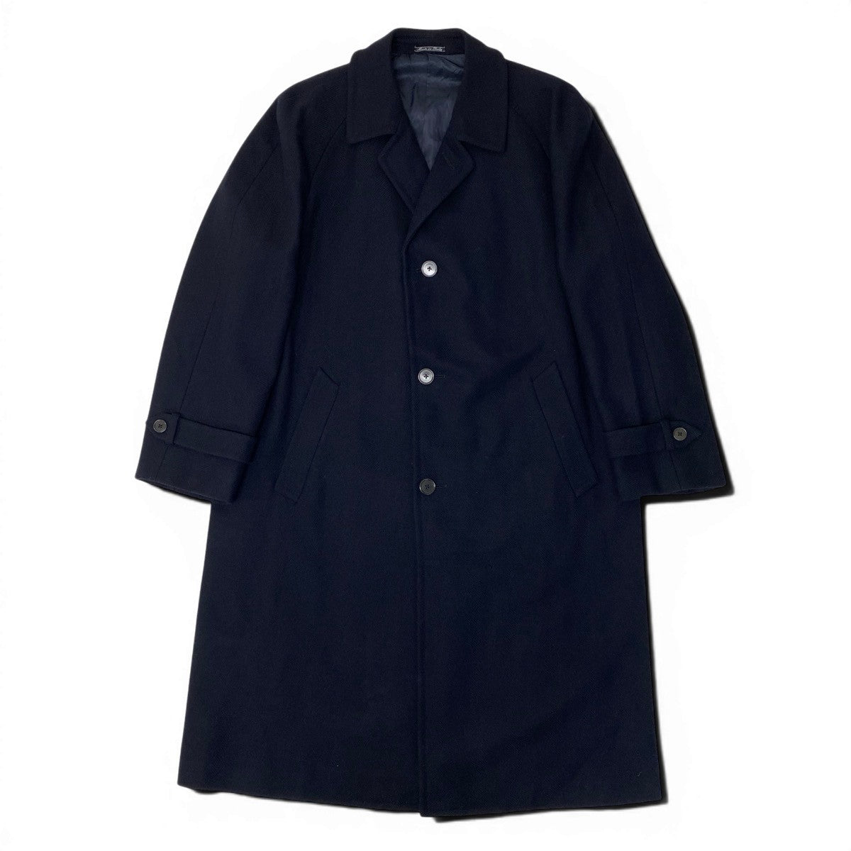 2g14 Ermenegildo Zegna エルメネジルドゼニア チェスターコート ロングコート サイズ50 ネイビー ウール100％ メンズ 紳士服o07t