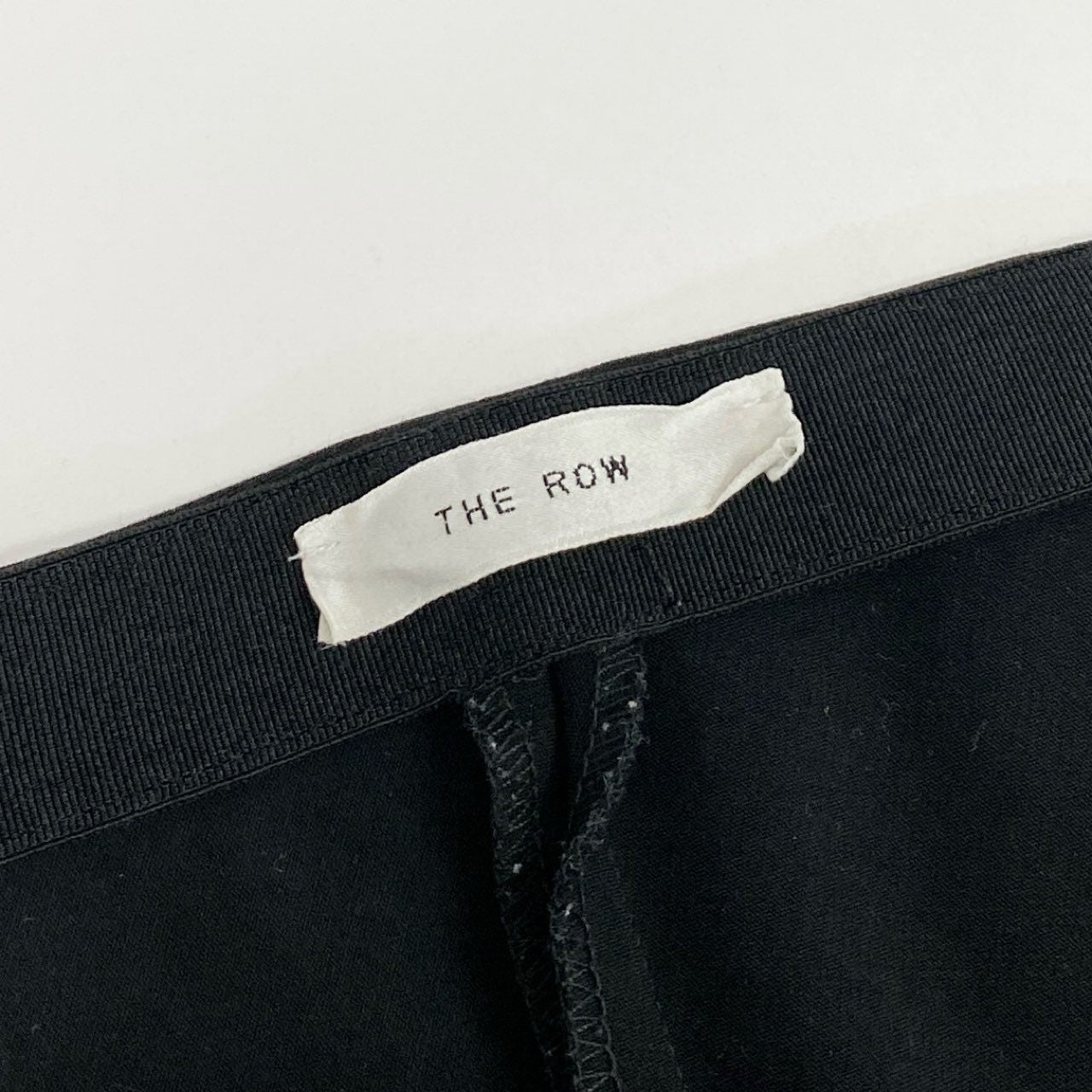 84i10THE ROW ザロウ ウエストゴム Thild Pant スキューバパンツ スキニー ボトムス サイドジップ ブラック レディースk02i