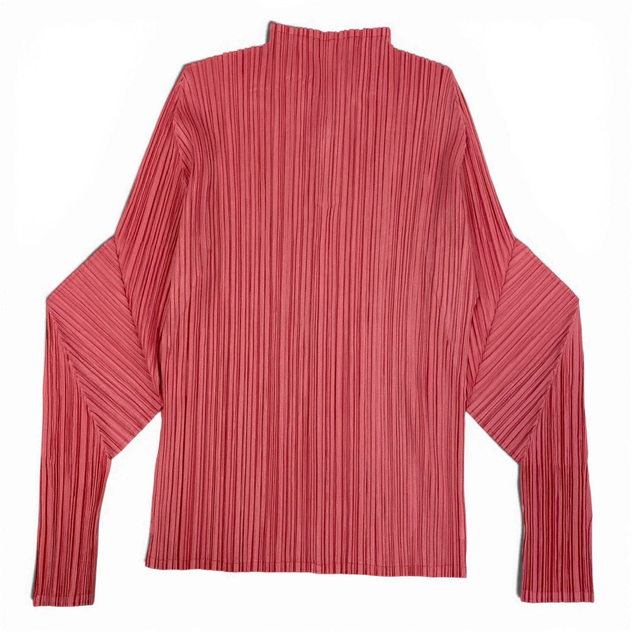50b9 【美品】PLEATS PLEASE プリーツプリーズ プリーツハイネックカットソー 変形スリーブ トップス PP51-JK124 3サイズ ピンク ポリエステル100％ レディース 女性用k02i