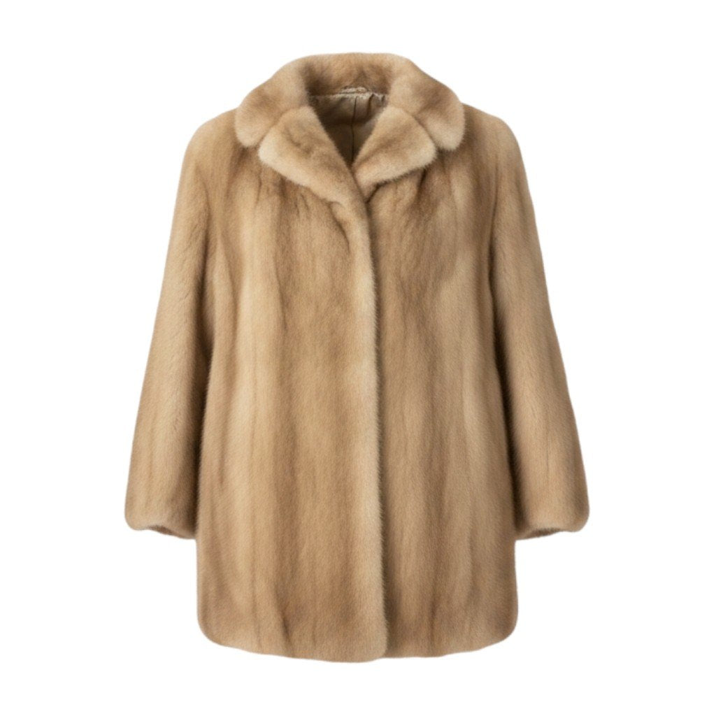 28h19 パステルミンク ミンクコート  毛皮コート 11 ライトブラウン ミンクファー Mink Fur Coatu02t