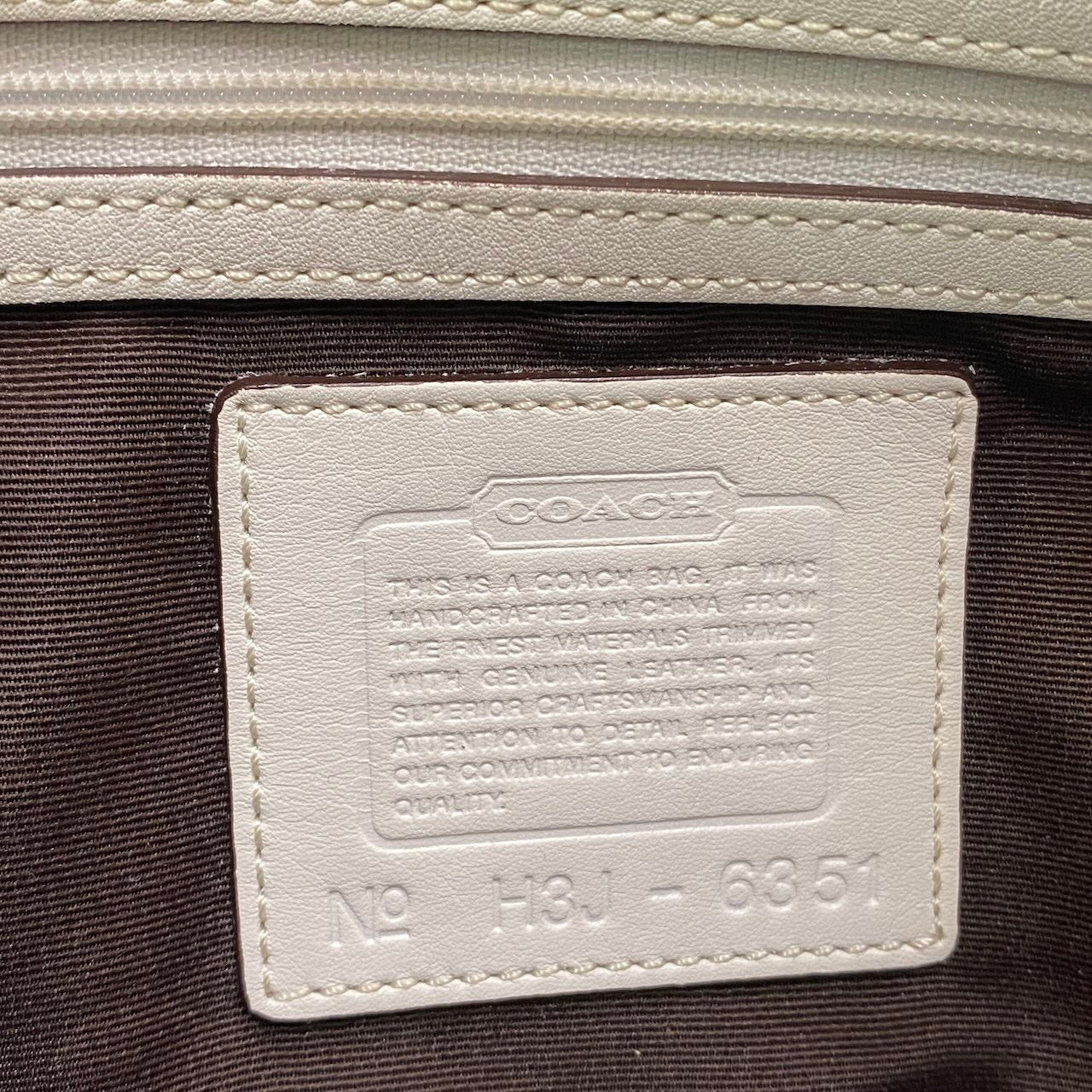COACH コーチ ミニシグネチャー ワンショルダー ホーボーバッグ Mini Signature Hobo Bag 6351 ホワイト カバン 保存袋有t18r