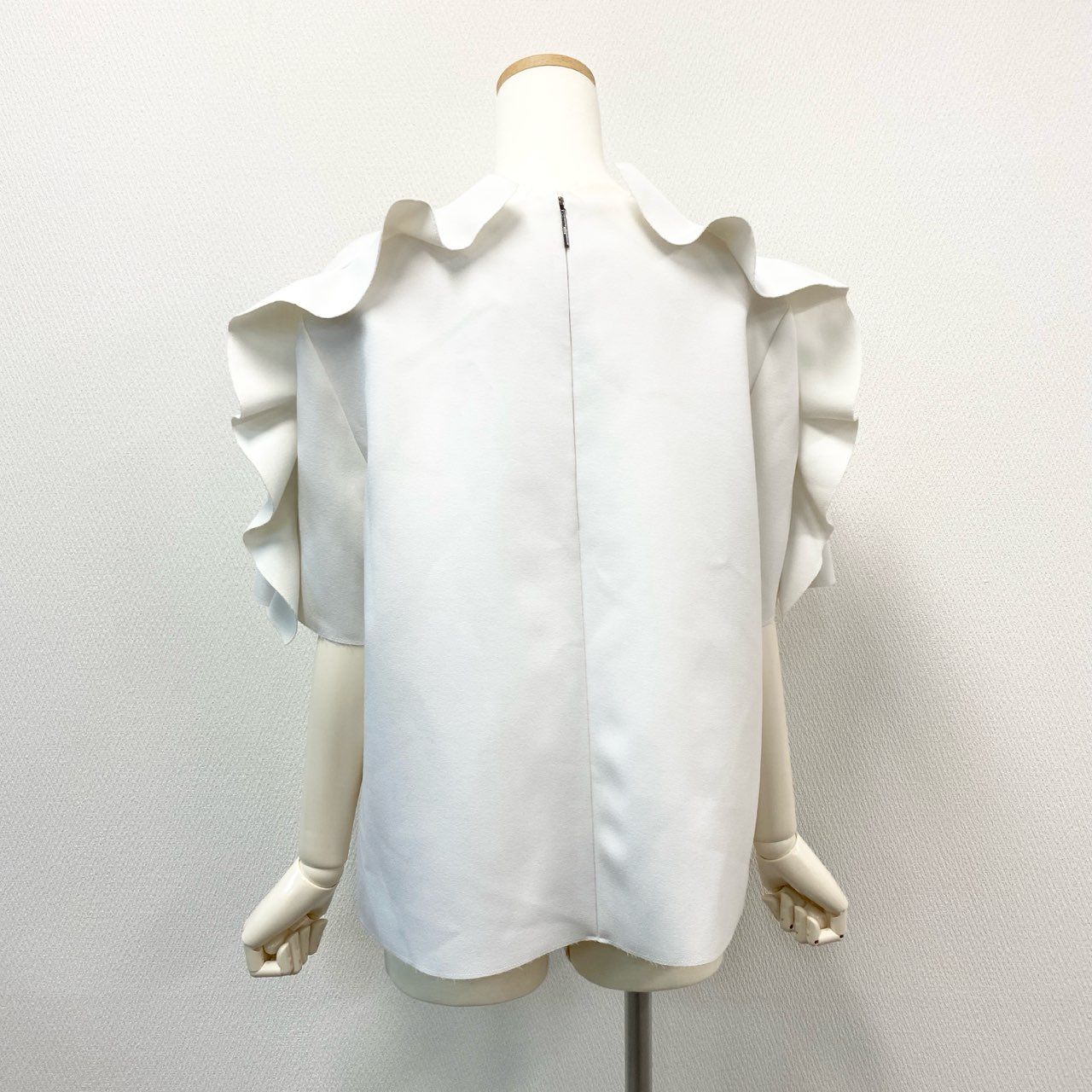 70j15 MSGM エムエスジーエム フリル半袖カットソー ブラウス トップス 2441MDM02 48サイズ ホワイト レディースu02t