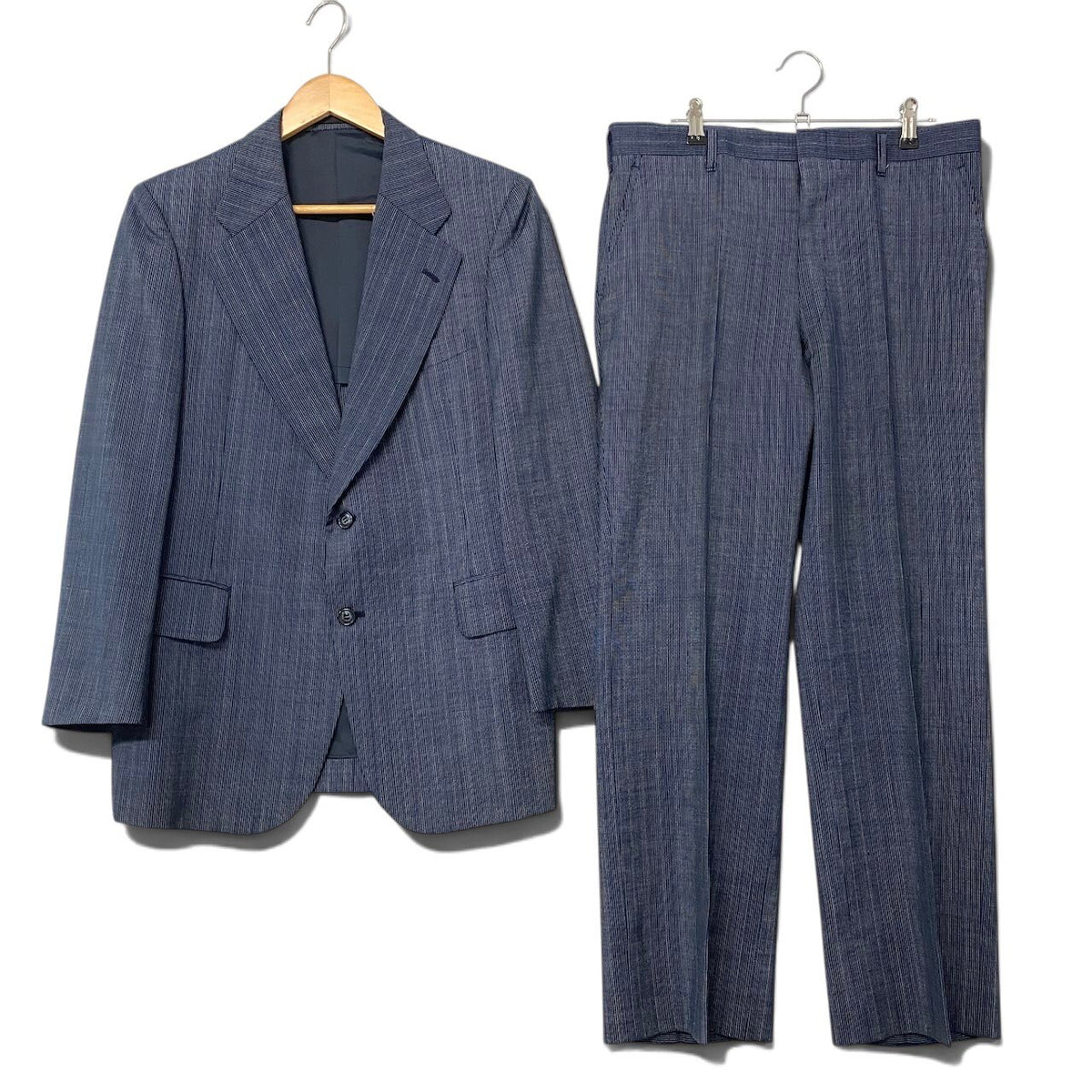 80i10 Burberrys バーバリー セットアップ シングルスーツ 2B ストライプ柄 ネイビー メンズ 紳士服o07t
