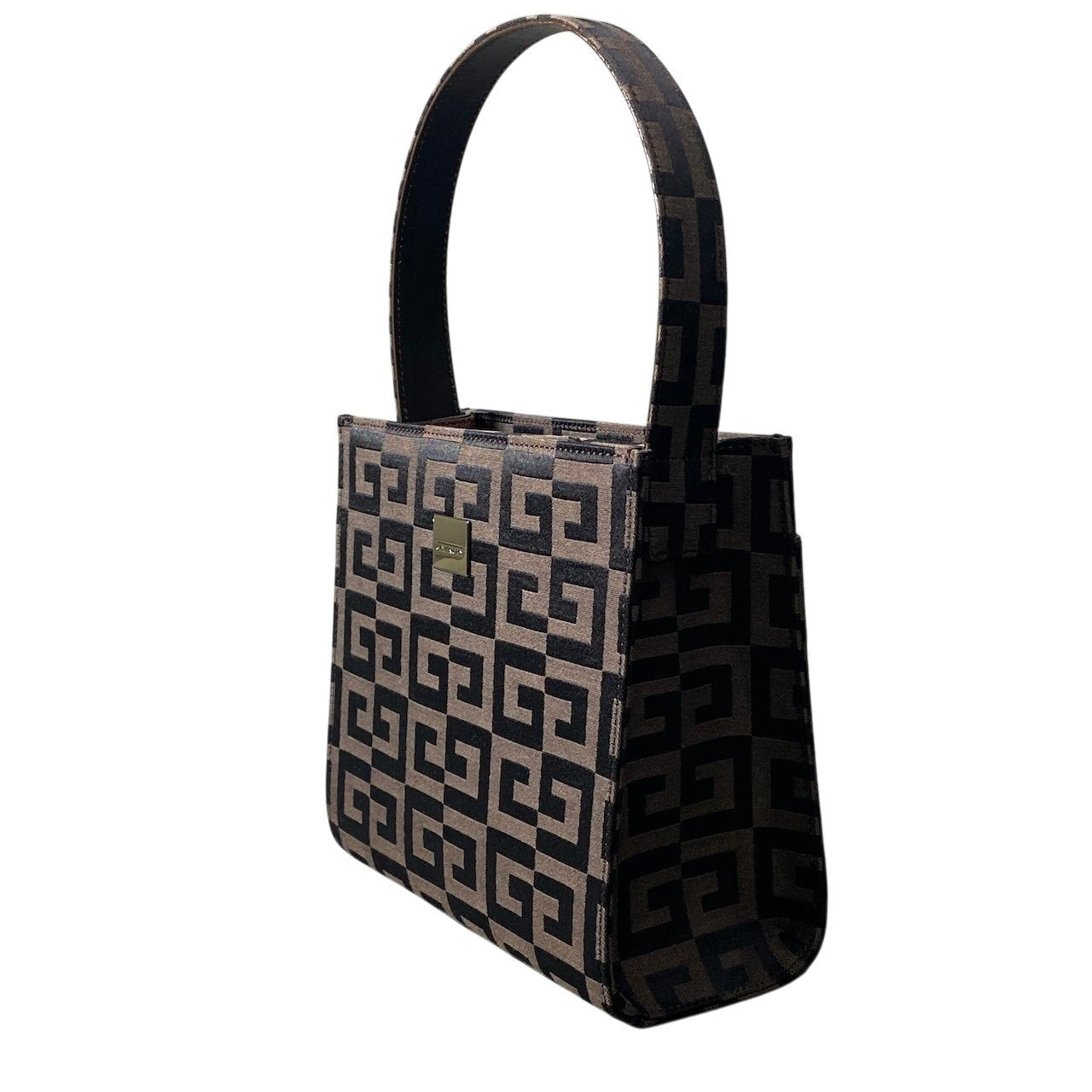 《極美品》 GIVENCHY ジバンシー 4G ワンハンドル ハンドバッグ 4G 4G Top Handle Bag ブラウン ブラック カバンt18r