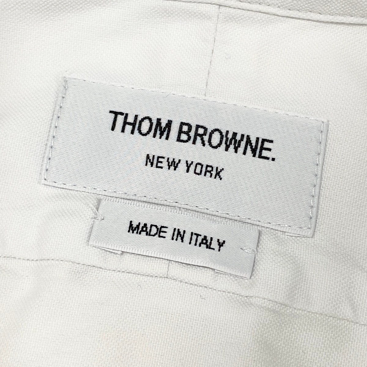 Eg19 THOM BROWNE. トムブラウン ノースリーブ チュニックシャツ サイズ36 ホワイト コットン100％ レディースu02t