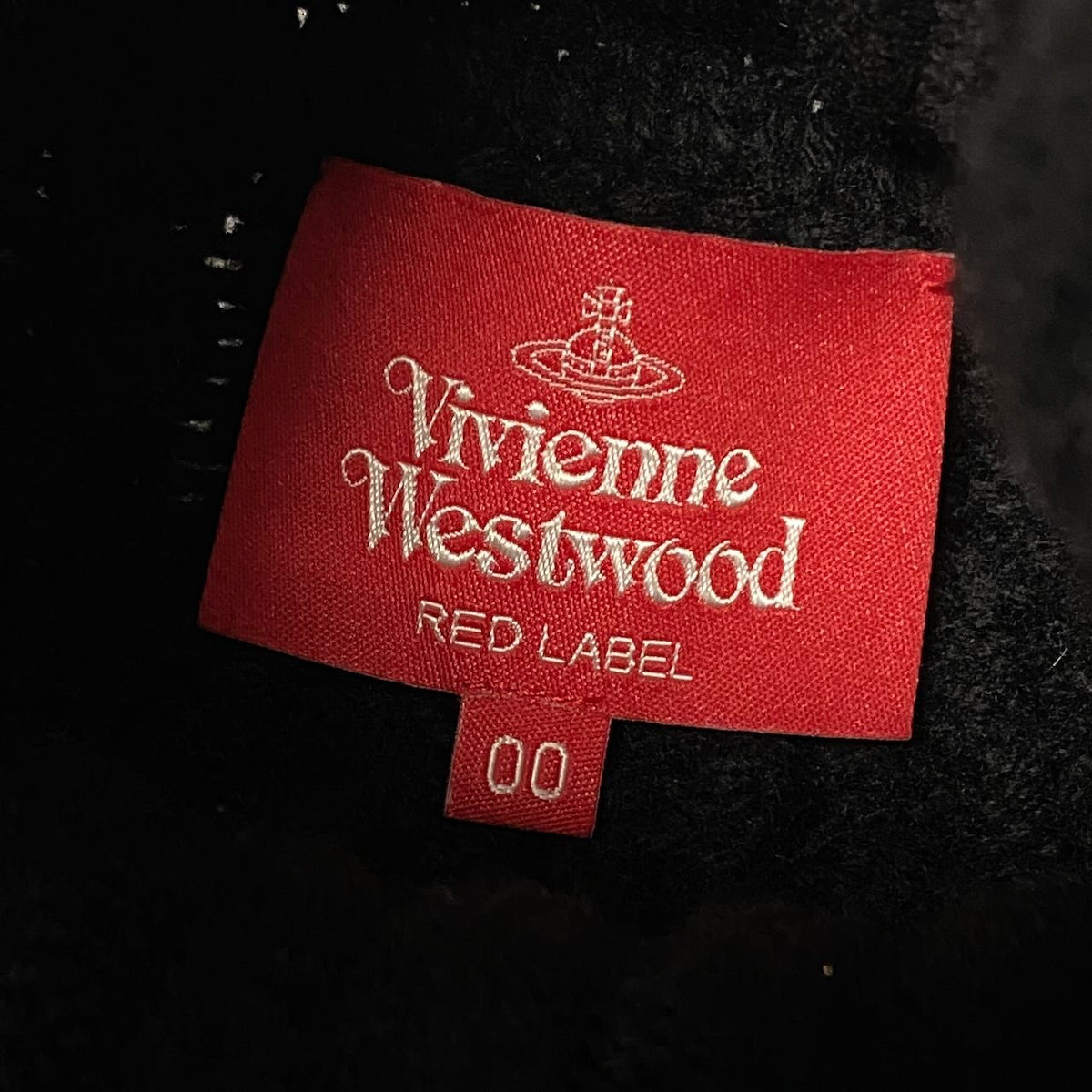 i20 Vivienne Westwood RED LABEL ハイネックニットセーター オーブ刺繍 00サイズ ブラック ウール100％ レディース 女性用u02t