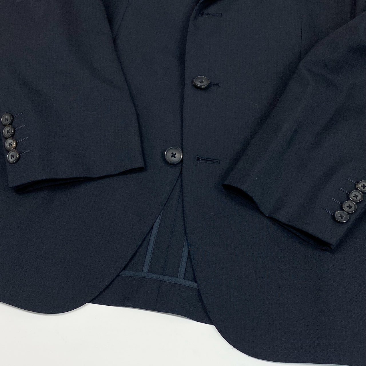 35a30 BURBERRY LONDON バーバリーロンドン スーツセットアップ テーラードジャケット スラックス 42サイズ ダークネイビー メンズ 男性用o07t