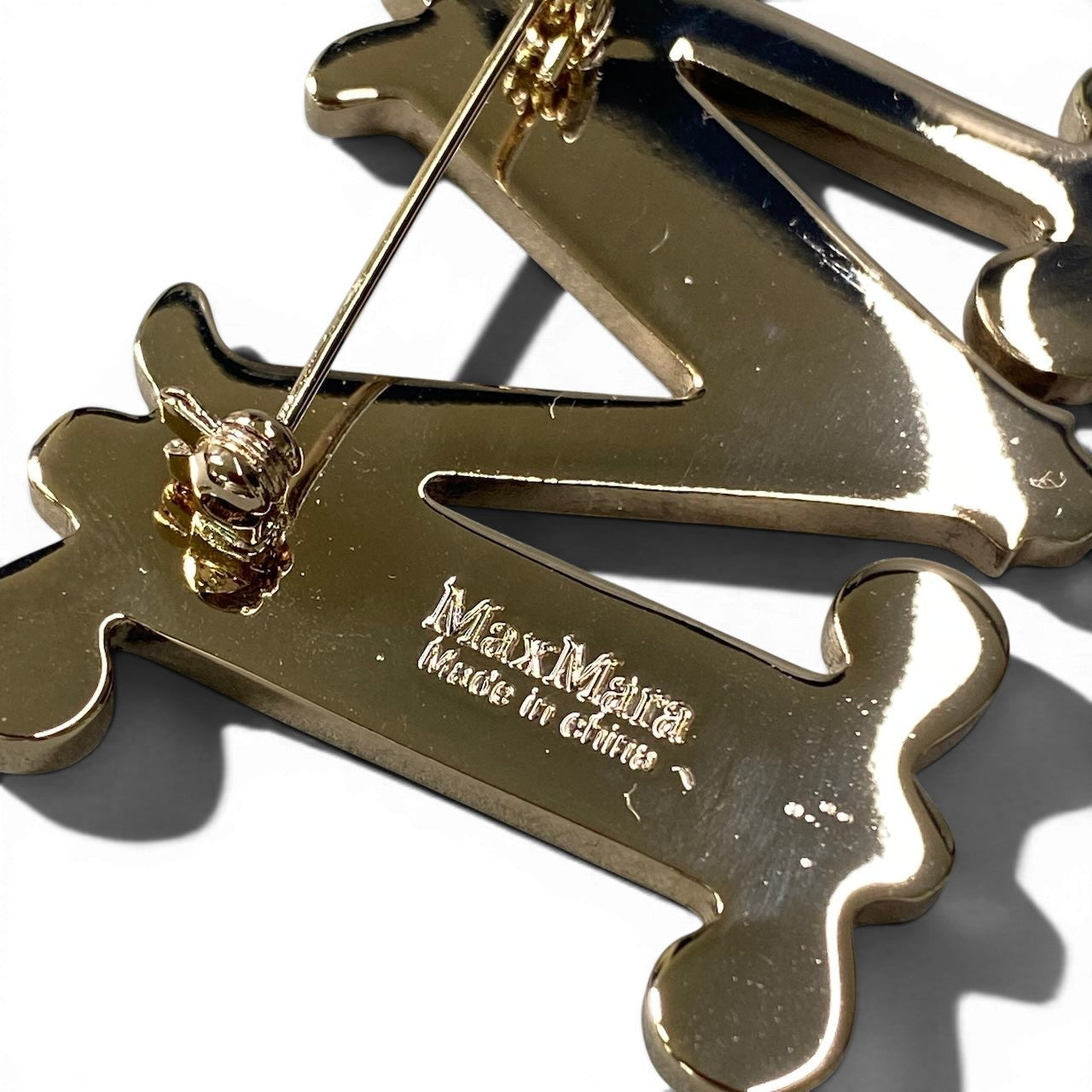 g9 《極美品》 Max Mara マックスマーラ クリスタル × パール ブローチ Crystal × Pearl Broach ゴールドカラーメタル Gold Collar Metalt18r