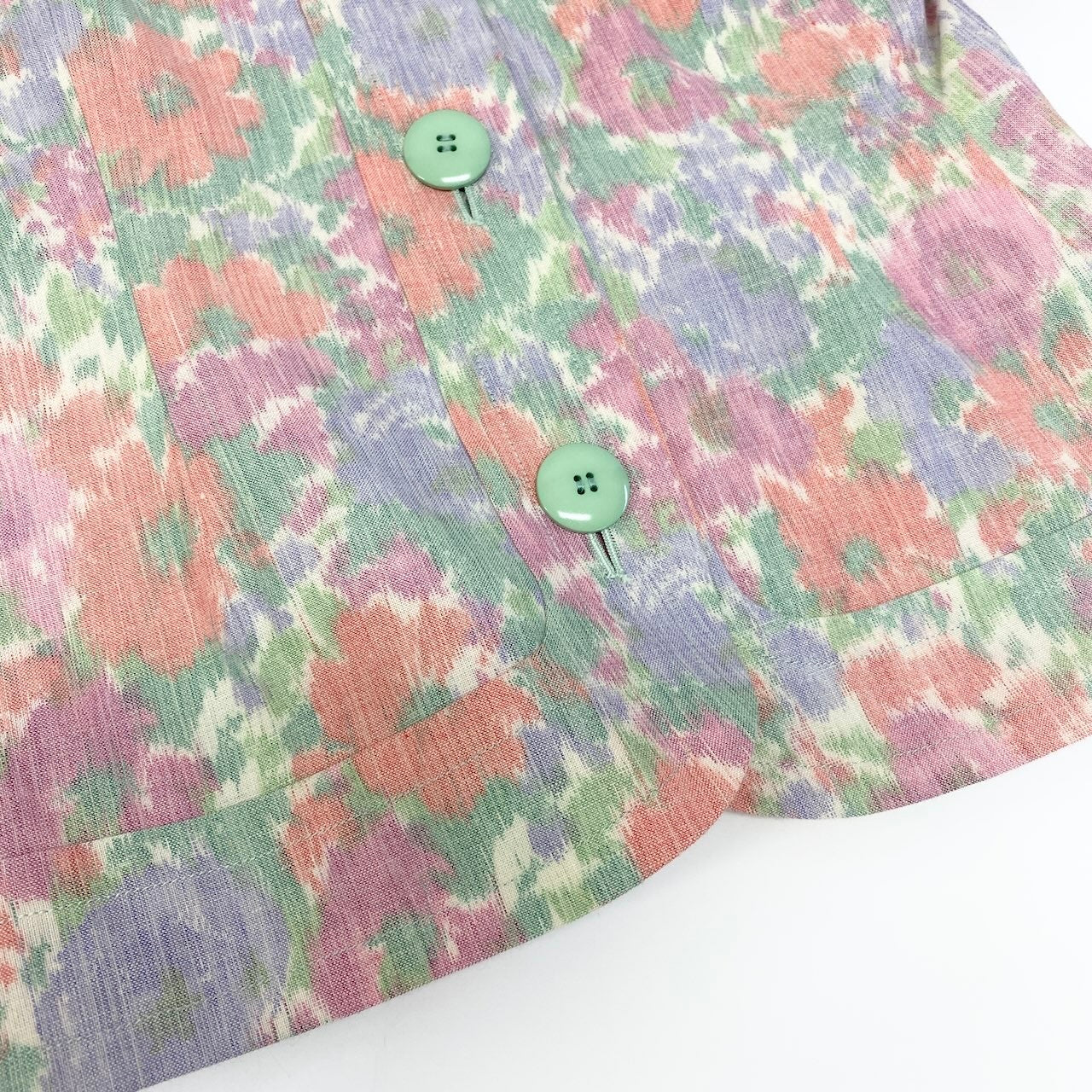 17c16 GIVENCHY ジバンシー スカートセットアップ 半袖ジャケット タイトスカート 花柄 12サイズ マルチカラー レディース 女性用u02t