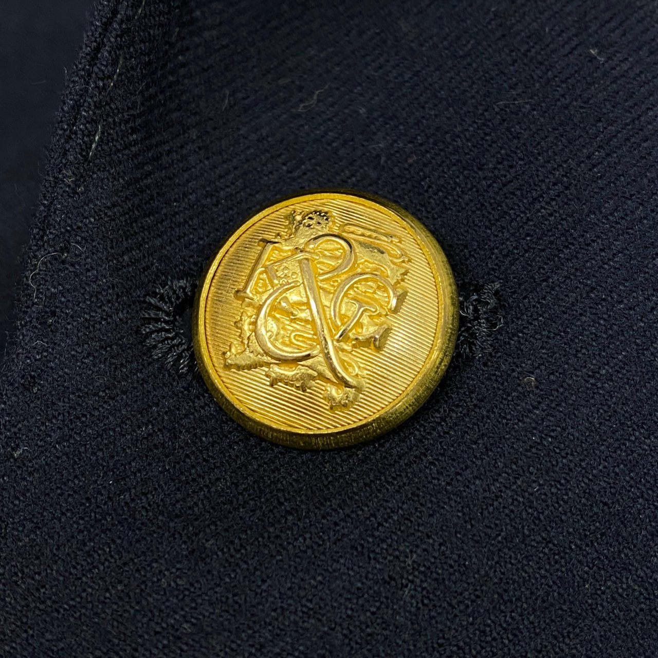 36L10《美品》 KENT＆CURWEN ケントアンドカーウェン 紺ブレザー 金ボタン テーラードジャケット 90A4 ネイビー ウール メンズ 男性用u02t