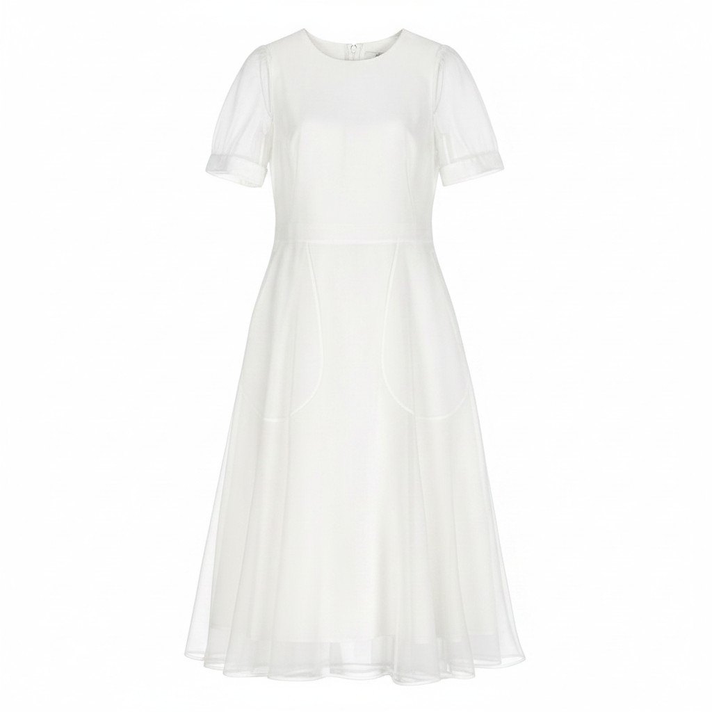He11 GIVENCHY ジバンシー 2023SS チュールレイヤードドレス ワンピースサイズ34 ホワイト レディースk02i