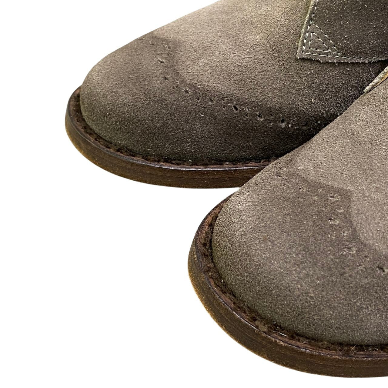 3e16 BRUNELLO CUCINELLI ブルネロクチネリ スエードレザー アンクルブーツ サイズ37 グレージュ シューズ 靴 ウイングチップ イタリア製t18r
