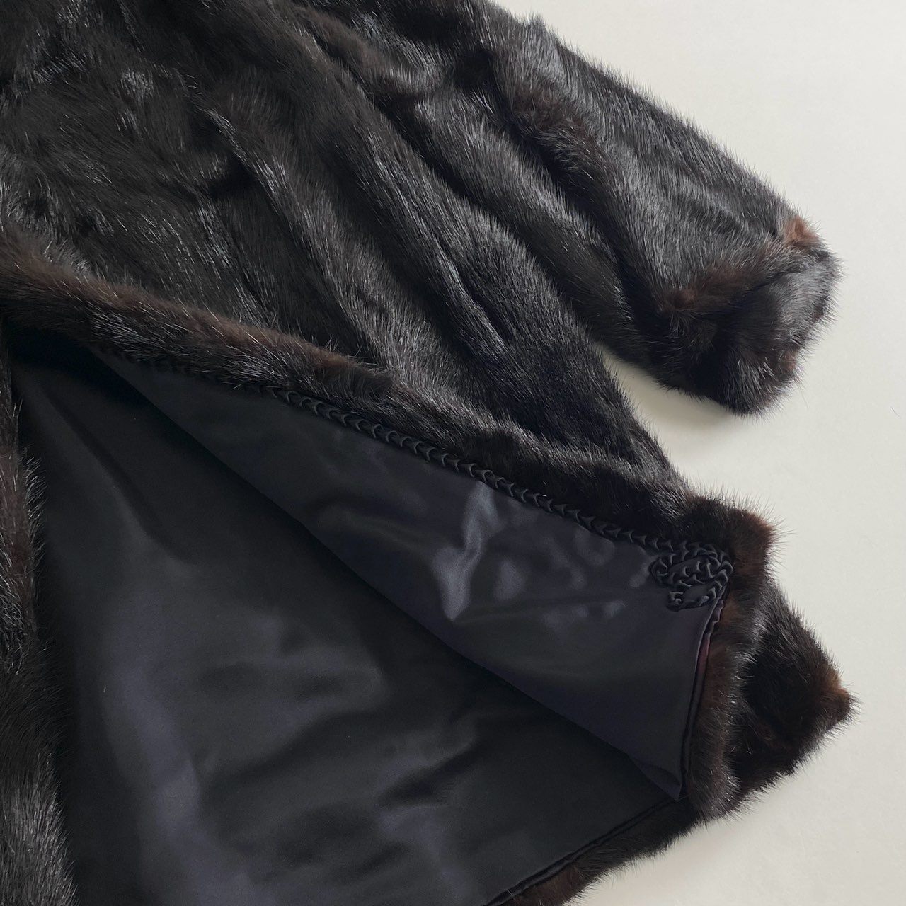 16h15 【本毛皮】ブラックミンク 毛皮コート ミンクコート サイズ11 ブラック ミンクファー レディース 婦人 MINK FUR