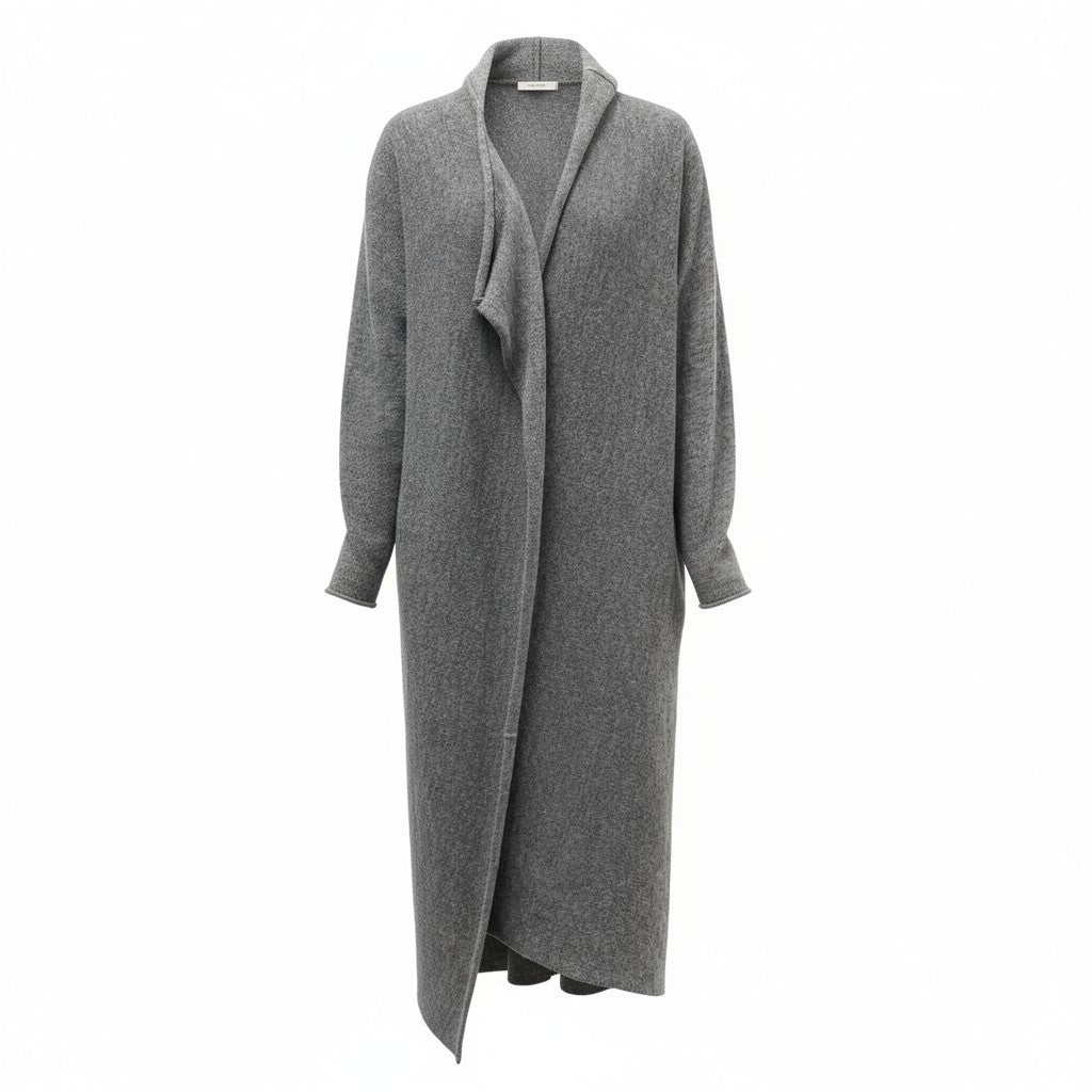 38k16【美品】JURGEN LEHL Babaghuri ヨーガンレール ババグーリ ニットカーディガン ロングカーディガン ニットセーター J0574KC611 Mサイズ グレー レディースu02t