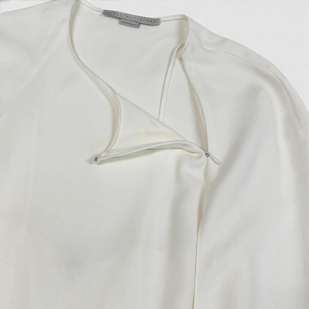 Ej1 STELLAMcCARTNEY ステラマッカートニー ノースリーブワンピース ドレスワンピース 38 ホワイト レディースu02t