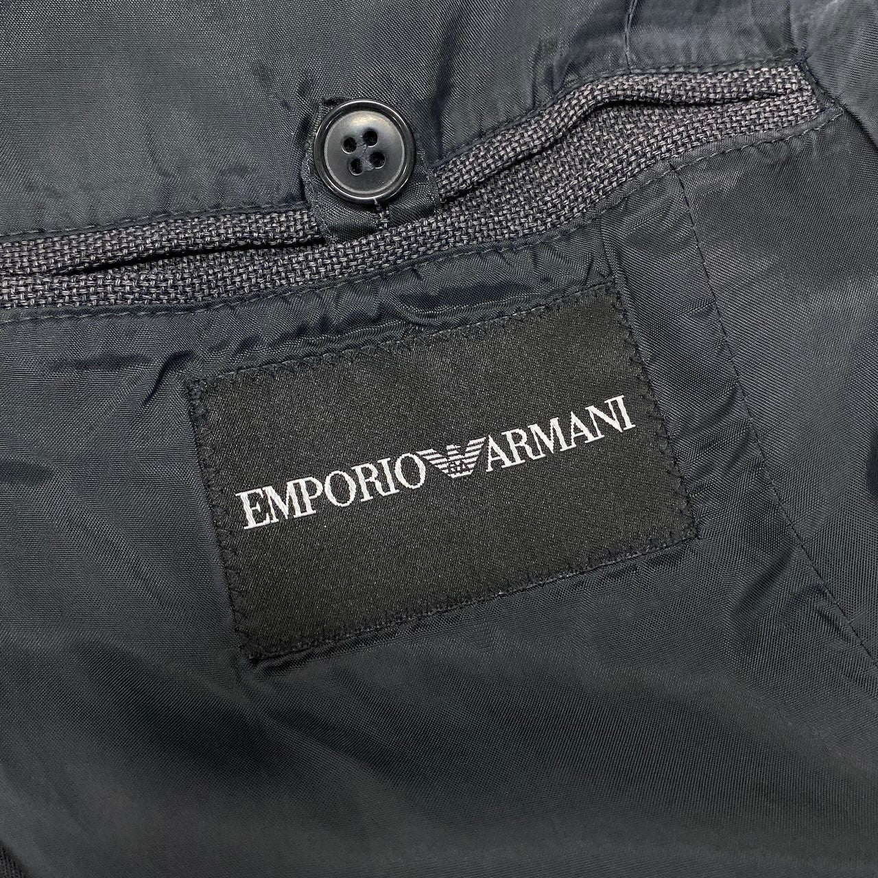 23e11 EMPORIO ARMANI エンポリオアルマーニ セットアップ シングルスーツ 2B ビジネス サイズ50 グレー メンズ 紳士服u02t