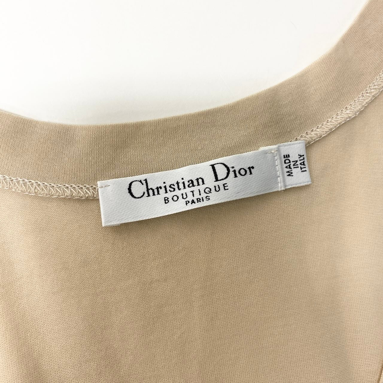 Ed22 Christian Dior クリスチャンディオール ガリアーノ期 半袖コットンTシャツ Uネック 花刺繍 トップス 46サイズ ベビーピンク コットン100％ レディース 女性用nu1