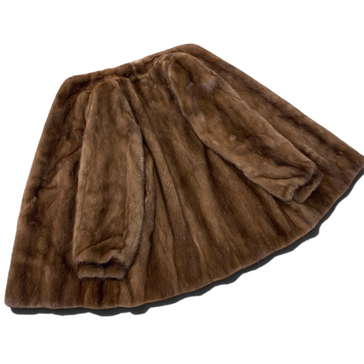 73i19 SAGA MINK サガミンク デミバフミンク ファーコート サイズ11 茶系 本毛皮 Mink Fur Coat リアルファーt18r