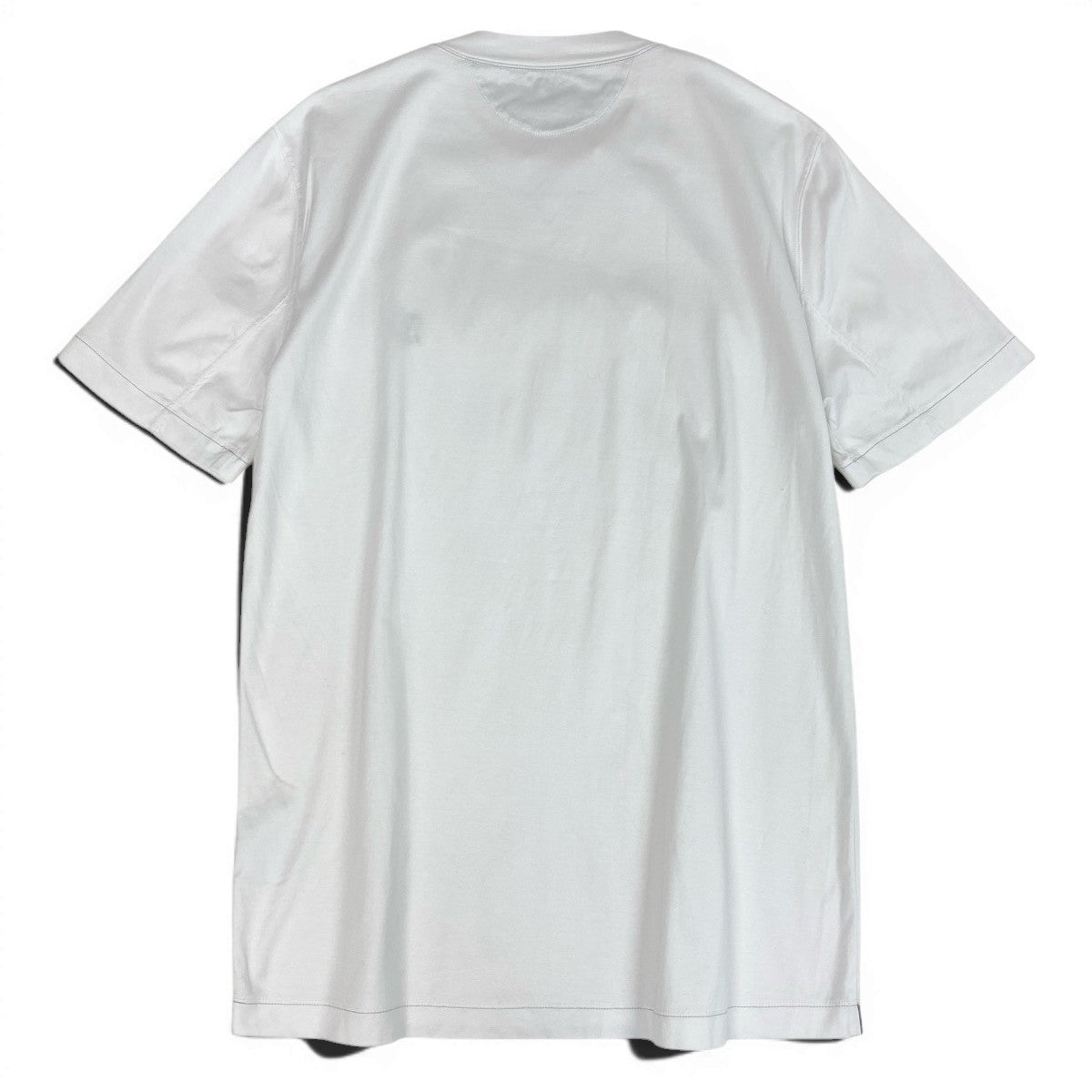 79g2 BRUNELLO CUCINELLI ブルネロクチネリ ロゴ刺繍 クルーネックTシャツ コットンカットソー SLIM FIT サイズＭ ホワイト コットン100％ メンズu02t